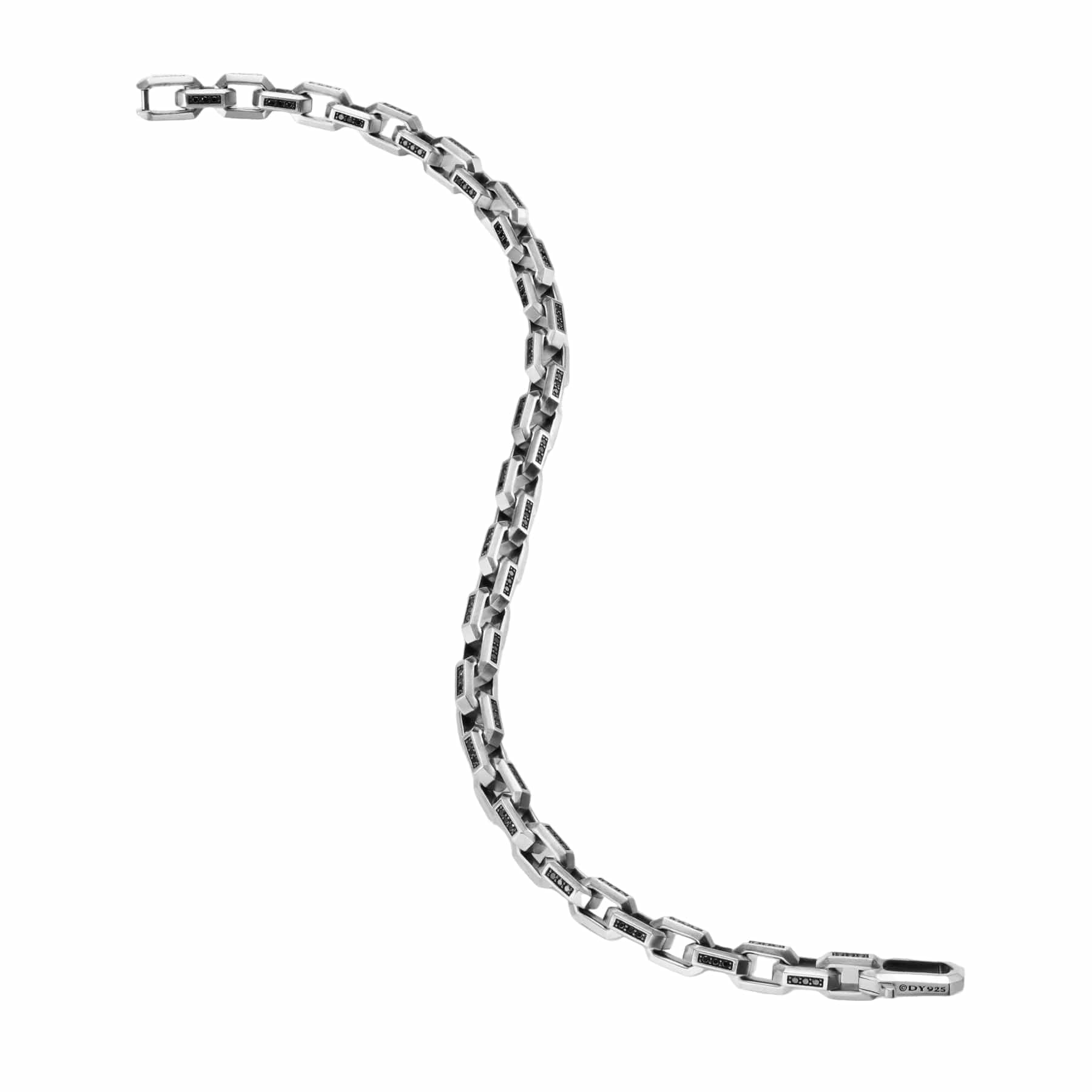 Streamline® Link Bracelet Sterling Silver with Black Diamonds, 5.5mm - Image 4