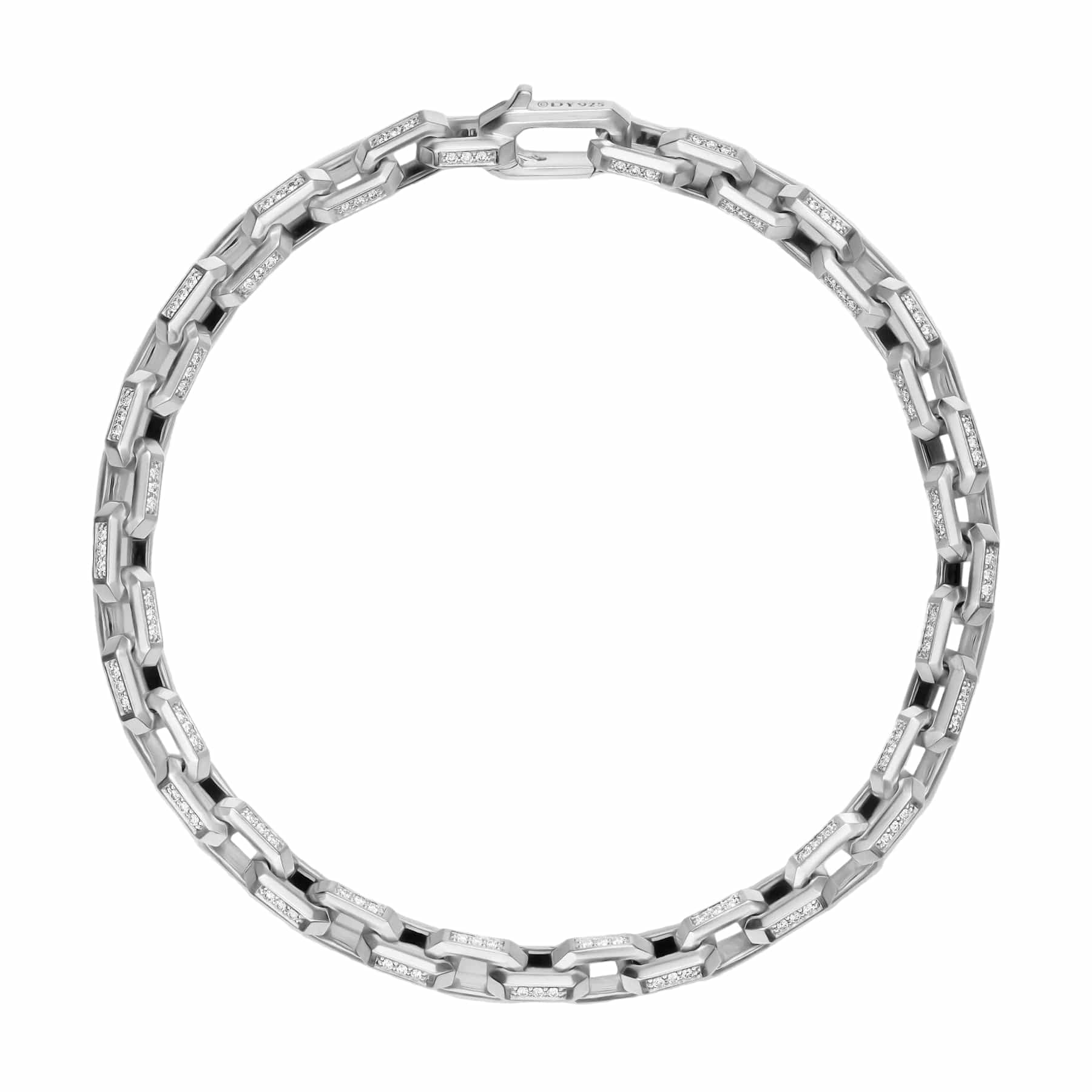 Streamline® Link Bracelet Sterling Silver with Diamonds, 5.5mm - Image 2