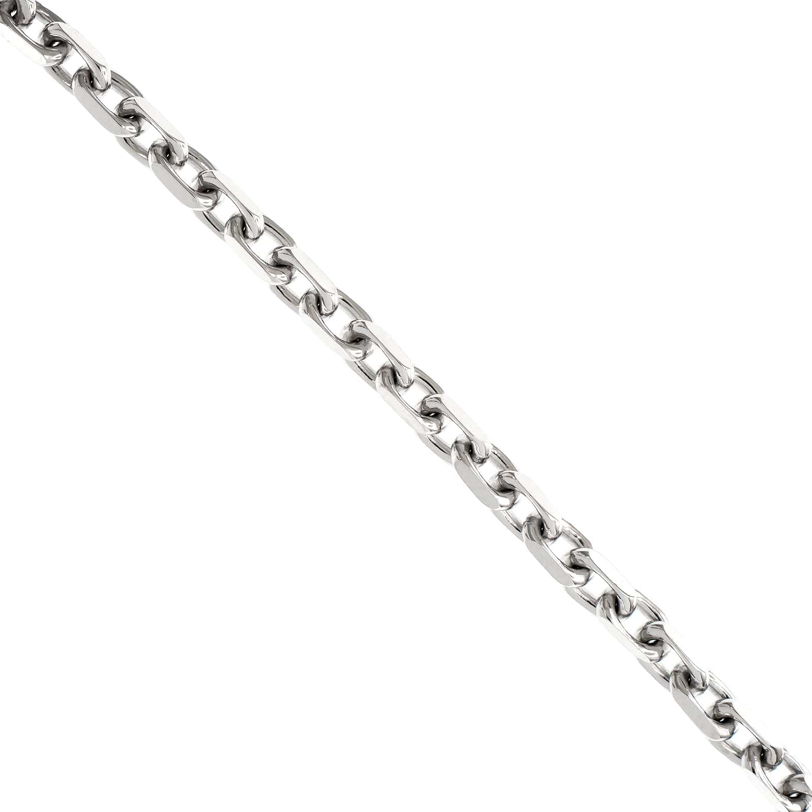 Sterling Silver Flat Oval Link Bracelet - Image 2