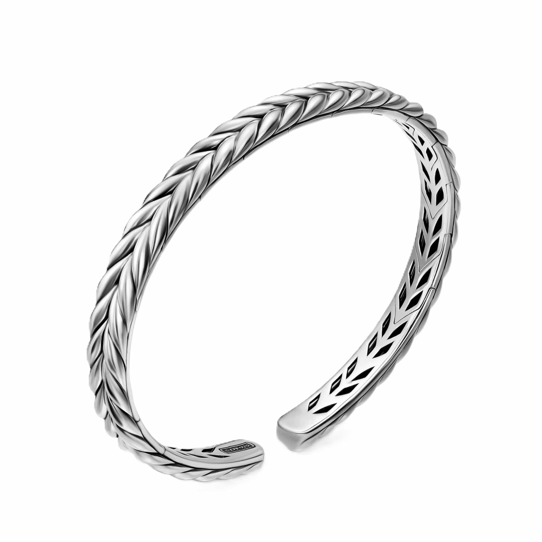 Chevron Flex Bracelet Sterling Silver, 6.4mm - Image 4