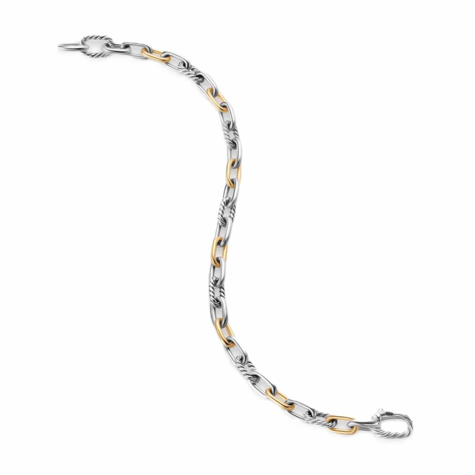 DY Madison® Chain Bracelet Sterling Silver with 18K Yellow Gold, 6mm - Image 3