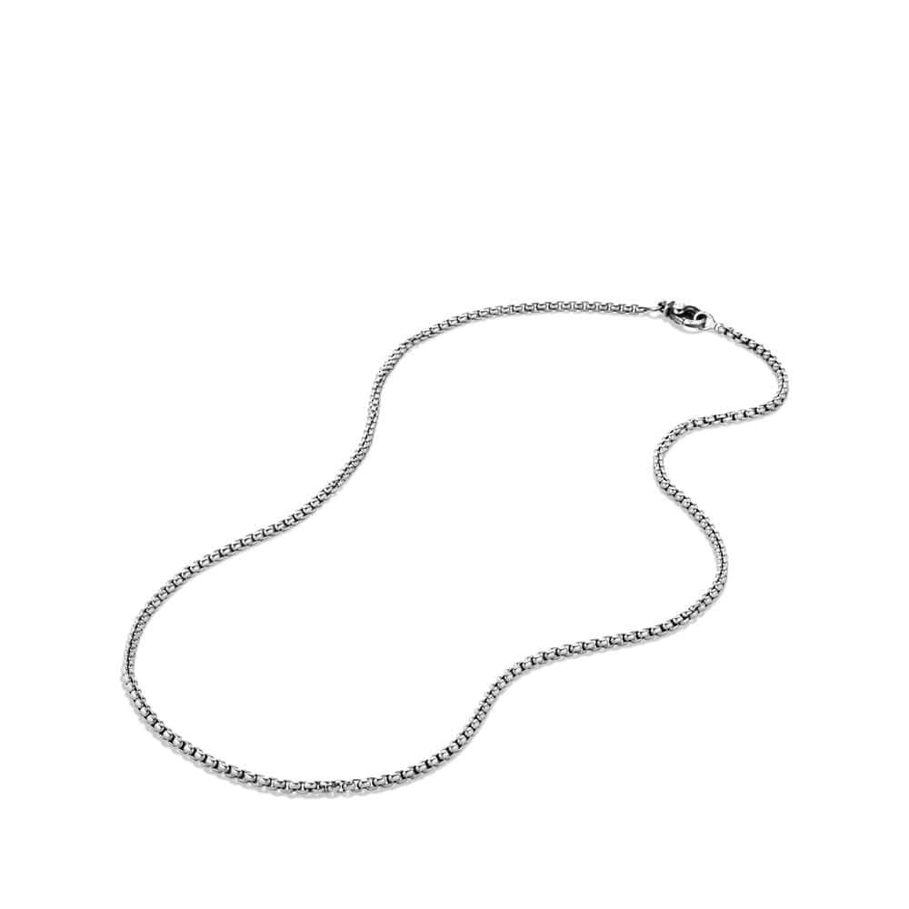 Box Chain Necklace Grey Titanium, 2.7mm - Image 2