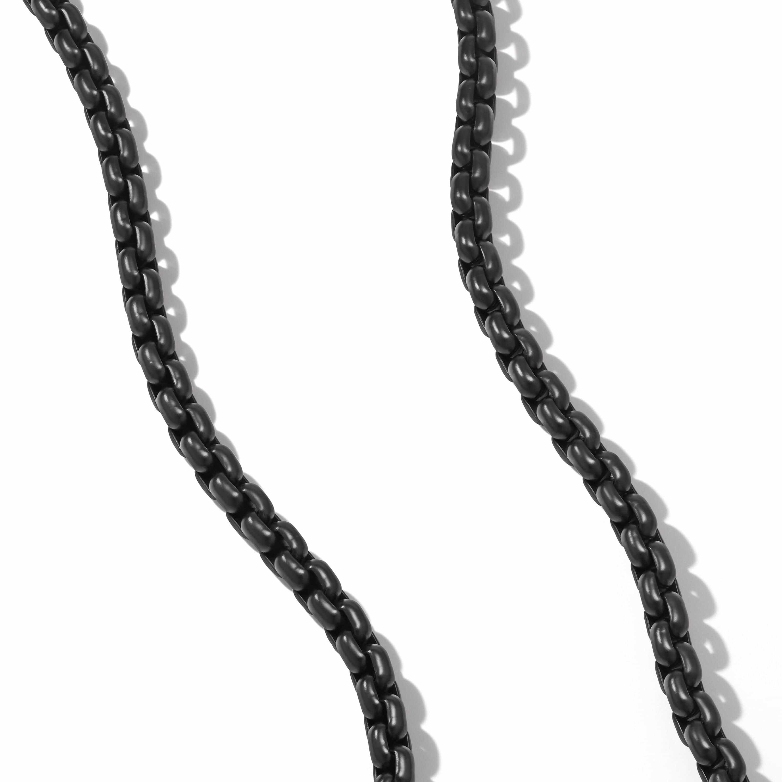 Box Chain Necklace in Stainless Steel and Sterling Silver, 7.3mm - Image 2