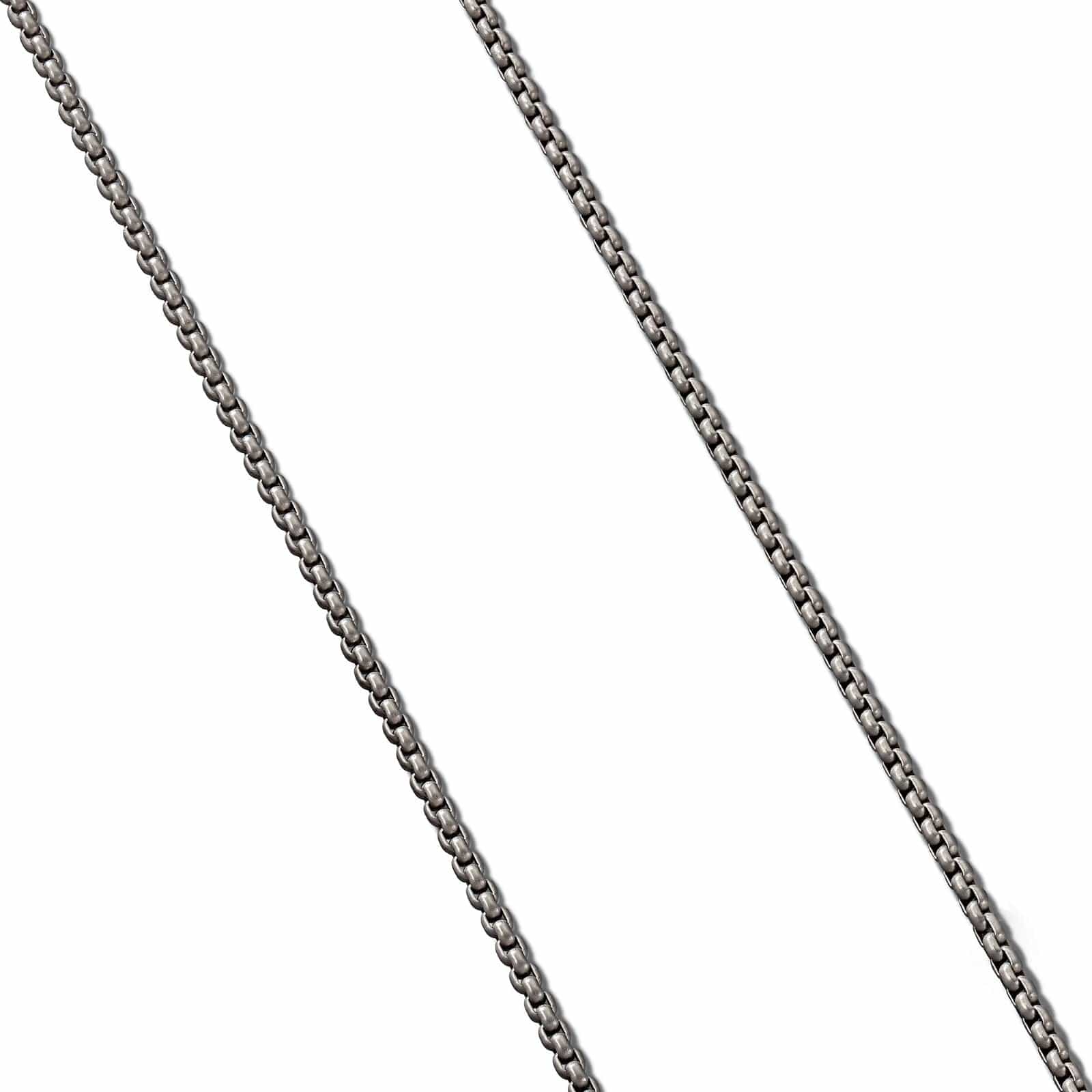 Box Chain Necklace Grey Titanium, 2.7mm - Image 2