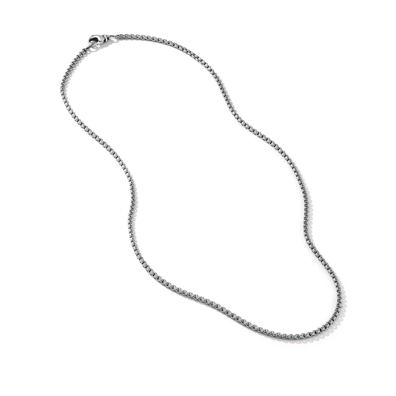 Box Chain Necklace Grey Titanium, 2.7mm - Image 3