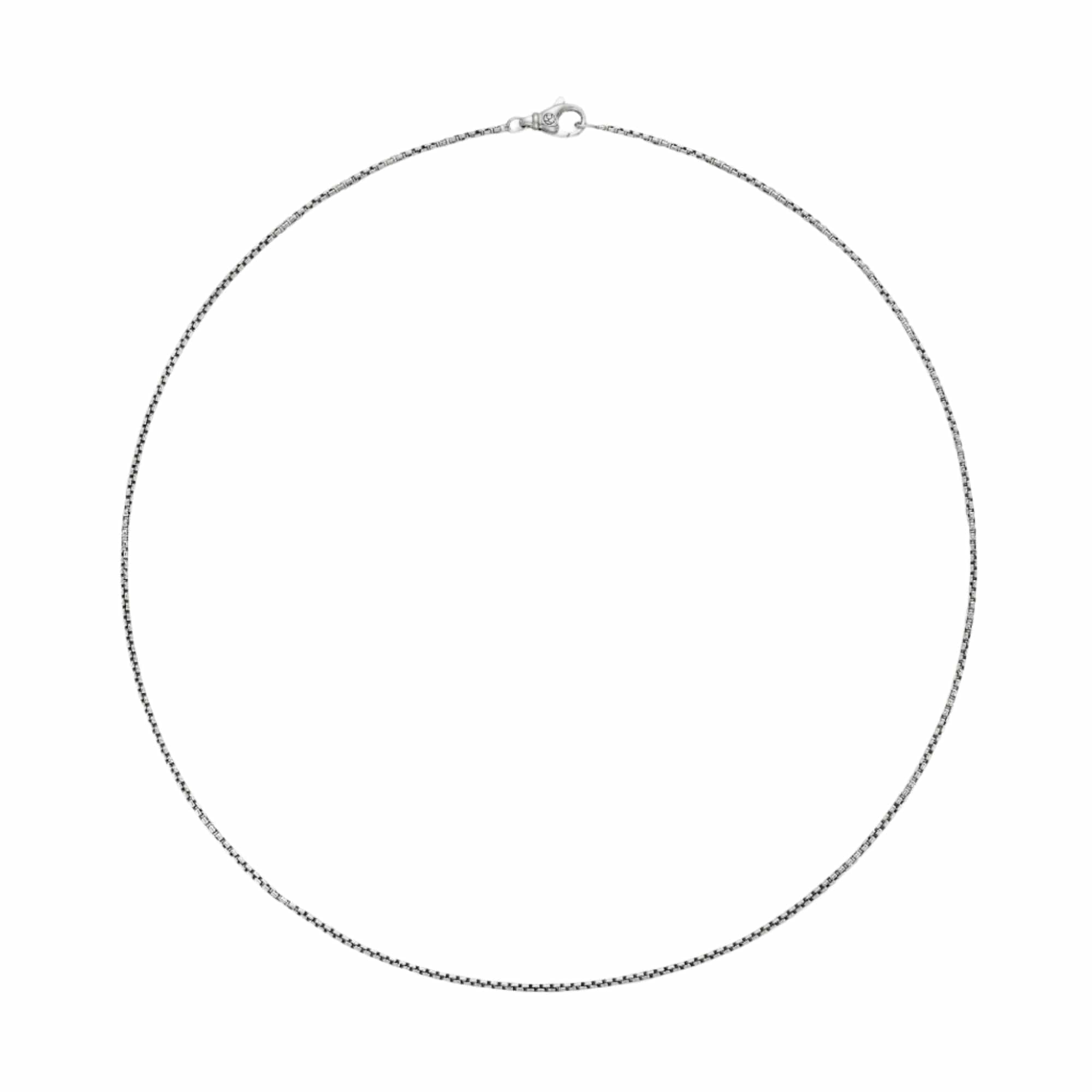 Box Chain Necklace Sterling Silver, 1.7mm - Image 2
