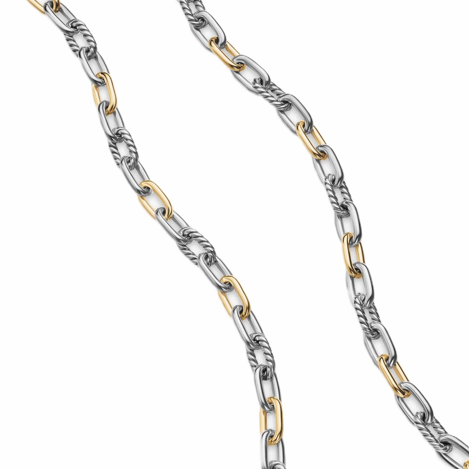 DY Madison® Chain Necklace Sterling Silver with 18K Yellow Gold, 6mm - Image 2