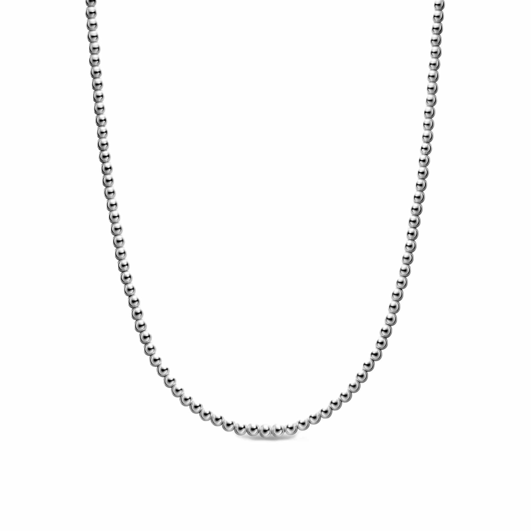 Spiritual Beads Metal Bead Necklace Sterling Silver, 4mm