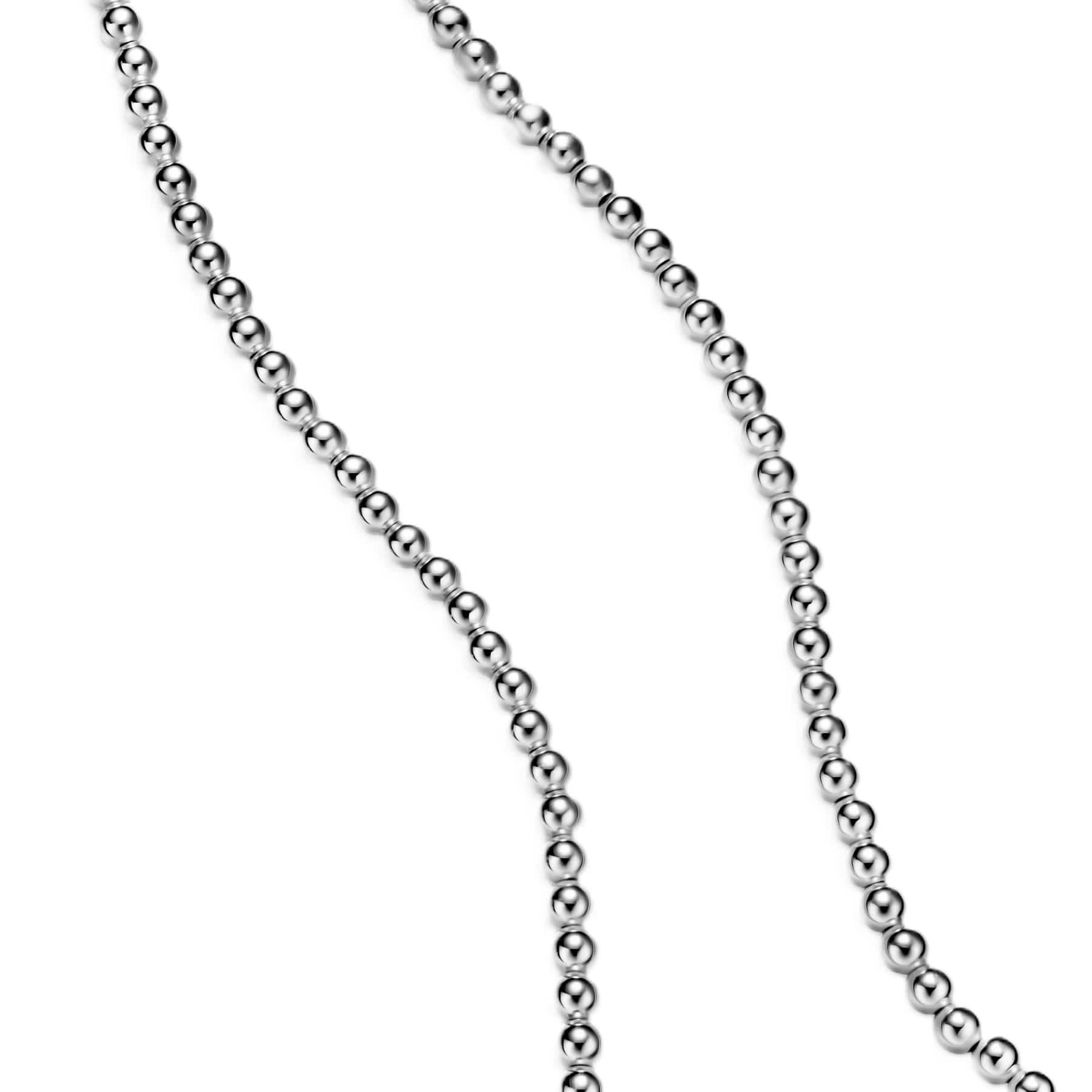 Spiritual Beads Metal Bead Necklace Sterling Silver, 4mm - Image 2