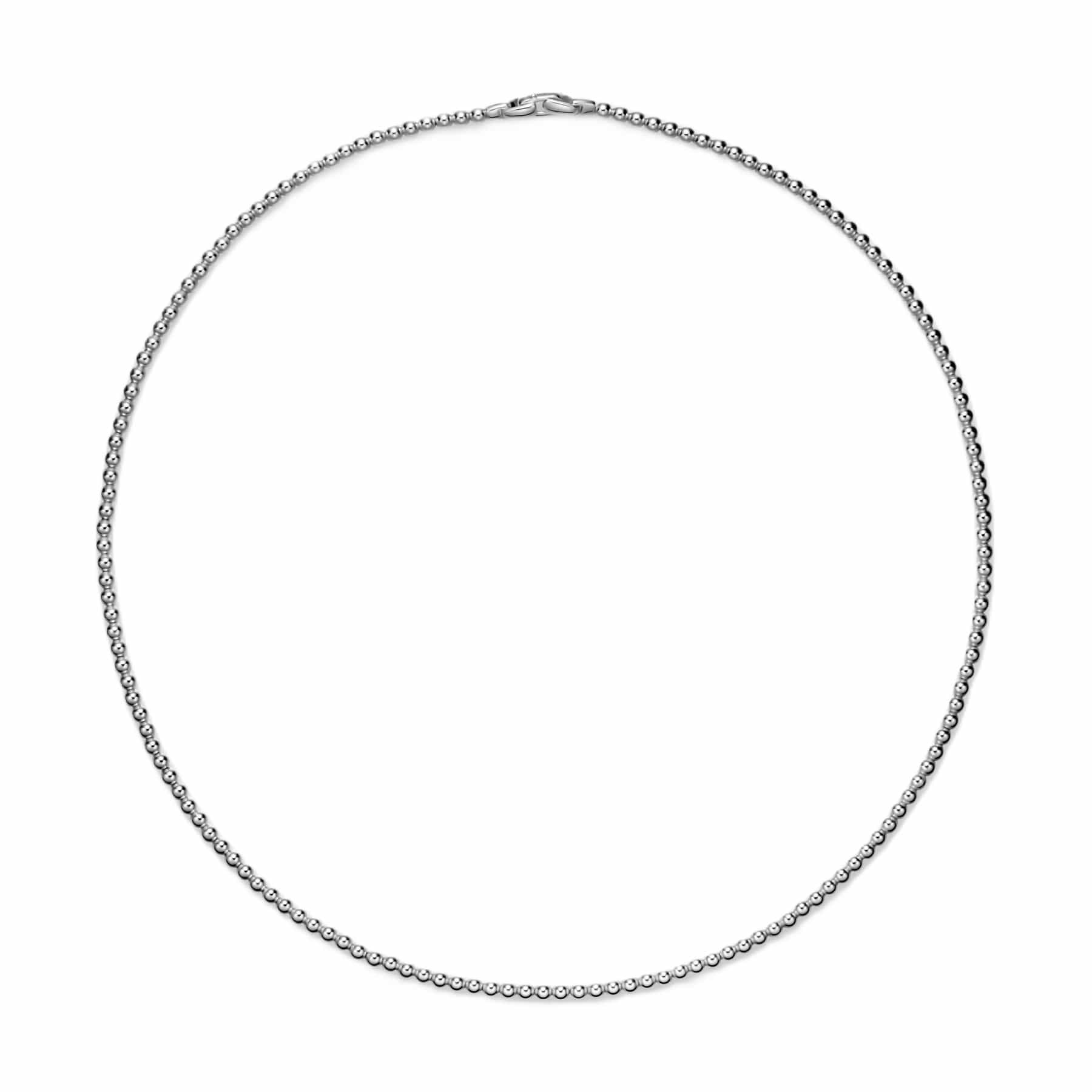 Spiritual Beads Metal Bead Necklace Sterling Silver, 4mm - Image 3