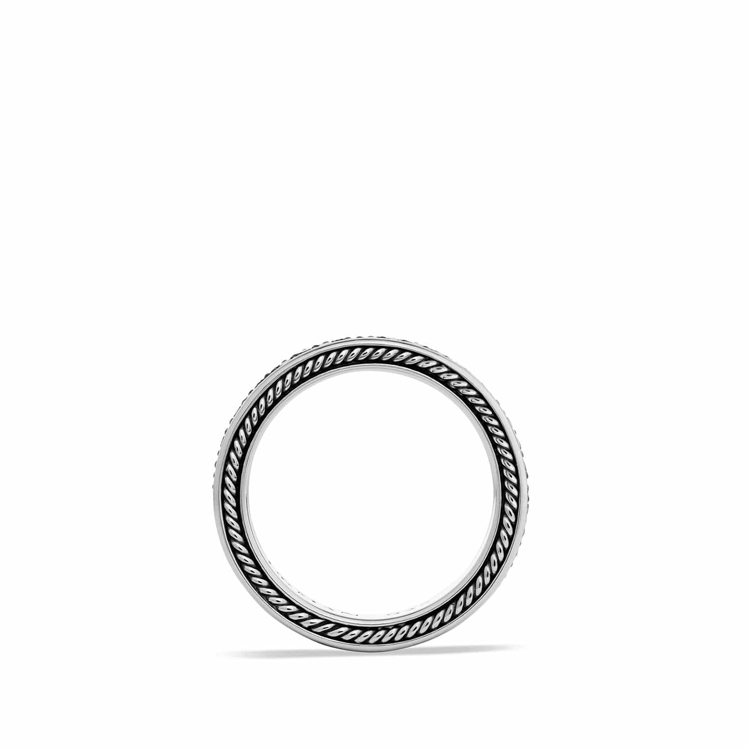 Streamline Two-Row Band Ring with Black Diamonds - Image 2