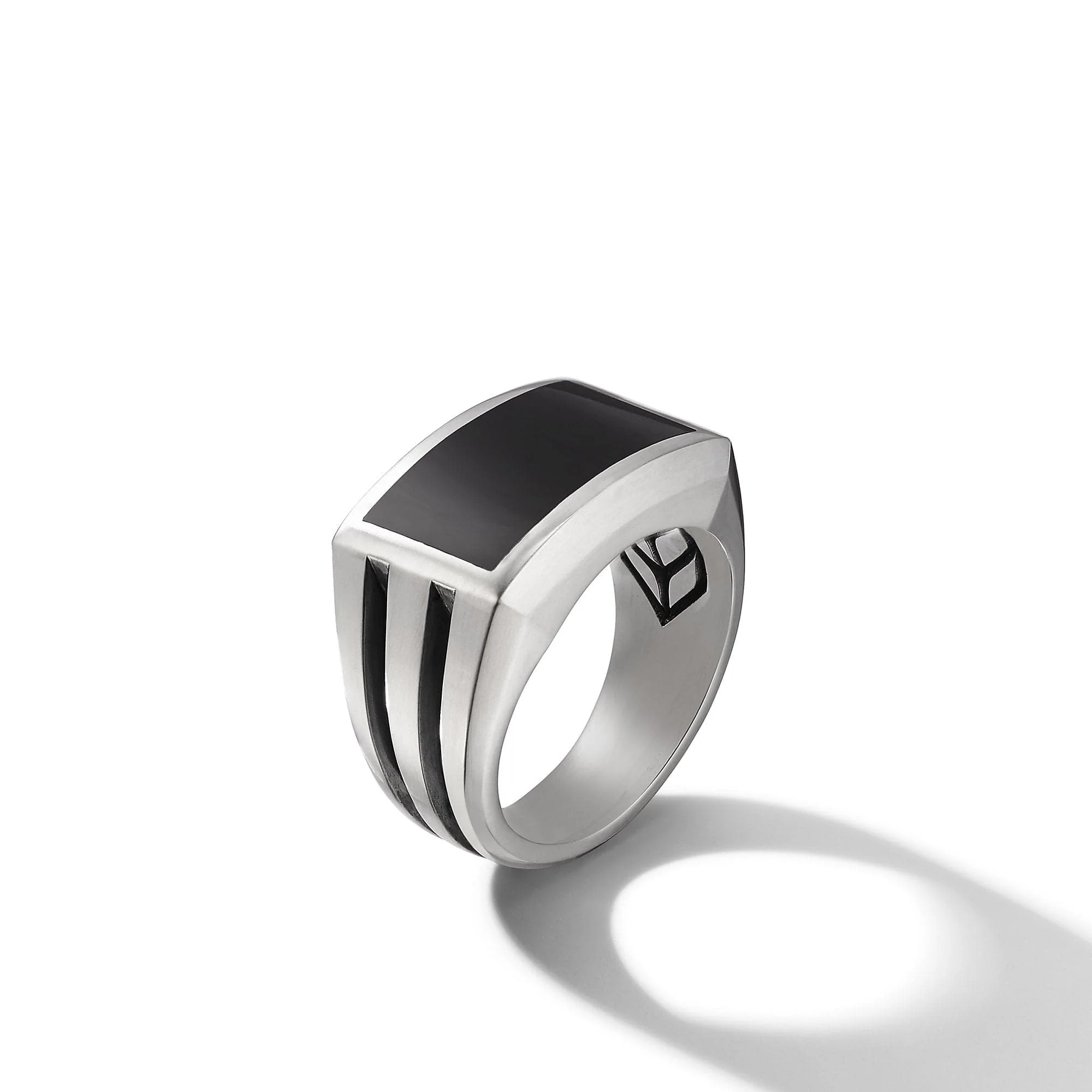 Beveled Signet Ring with Black Onyx - Image 3
