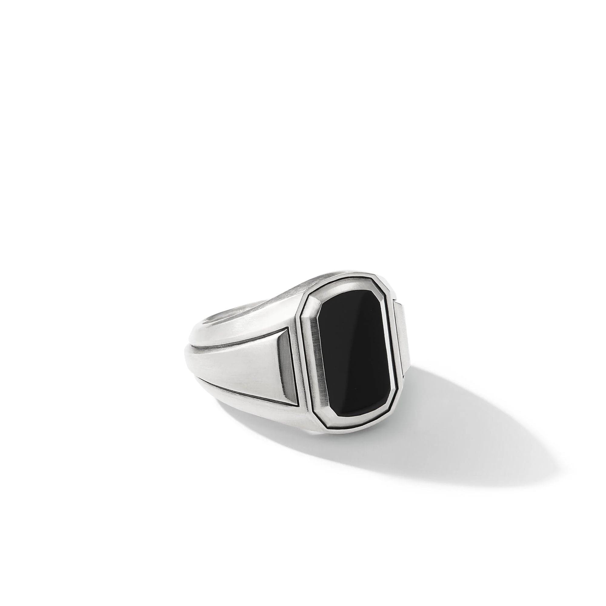 Deco Signet Ring with Black Onyx
