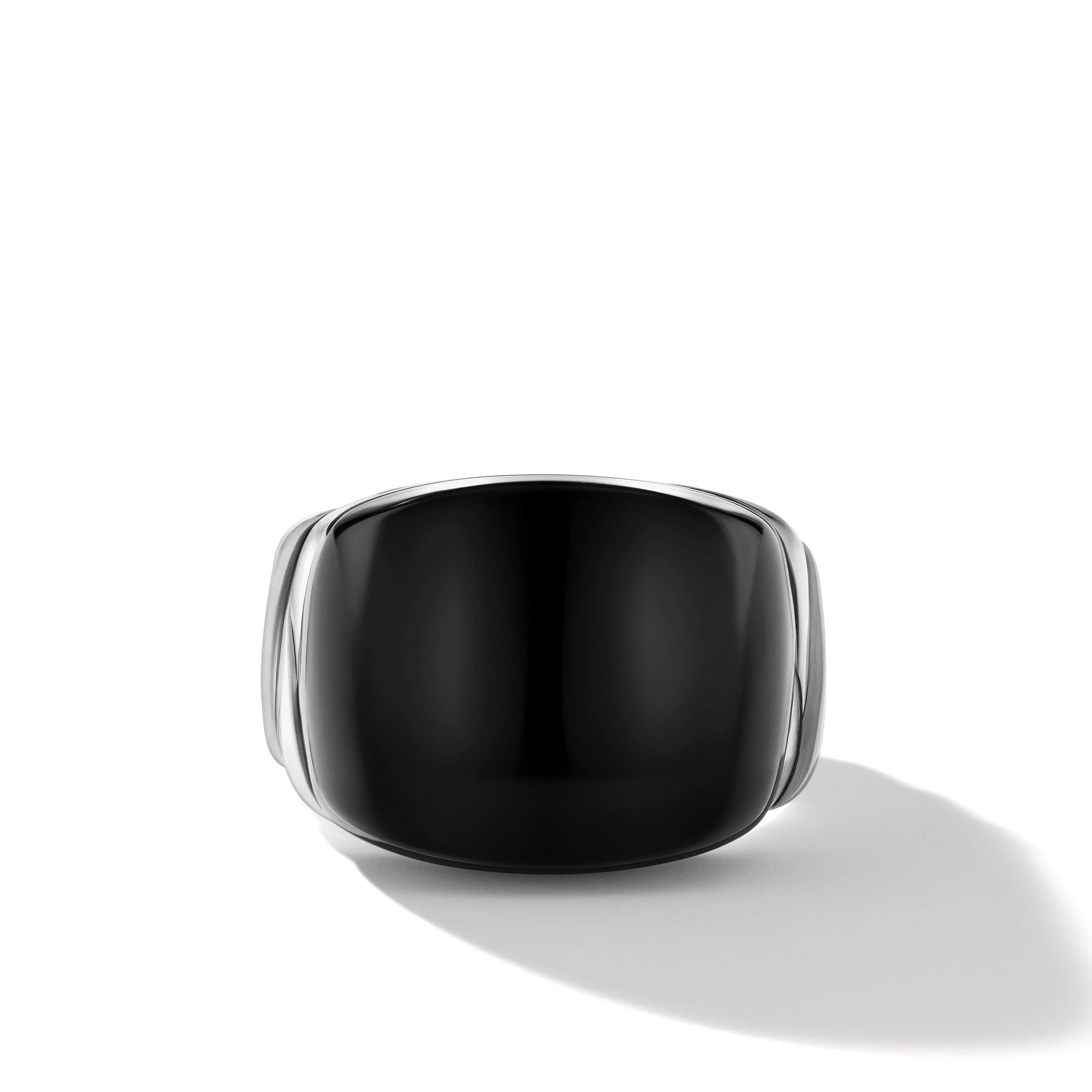 Cairo Mummy Wrap Signet Ring in Sterling Silver with Black Onyx - Image 3