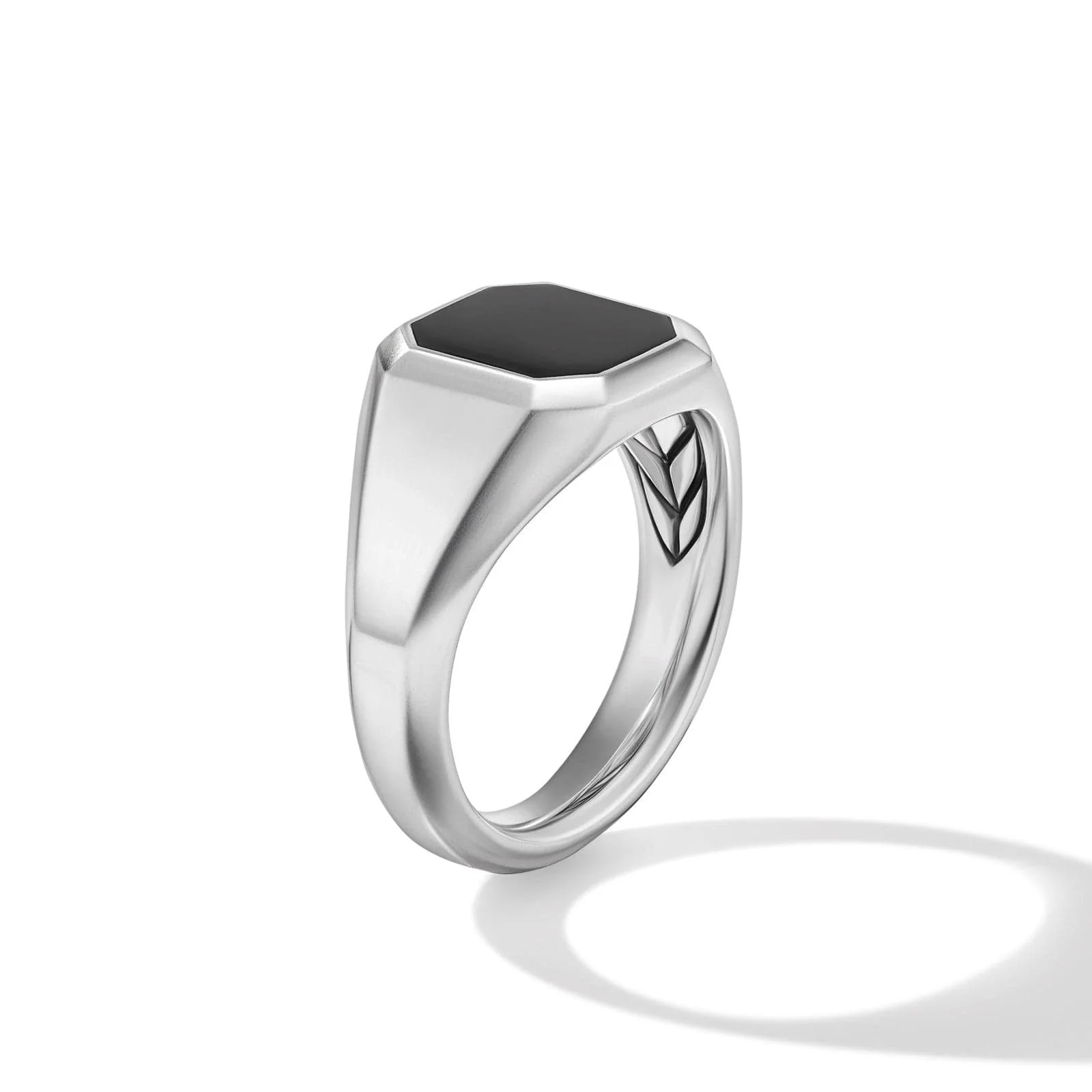 Streamline® Signet Ring in Sterling Silver with Black Onyx, 14mm - Image 2