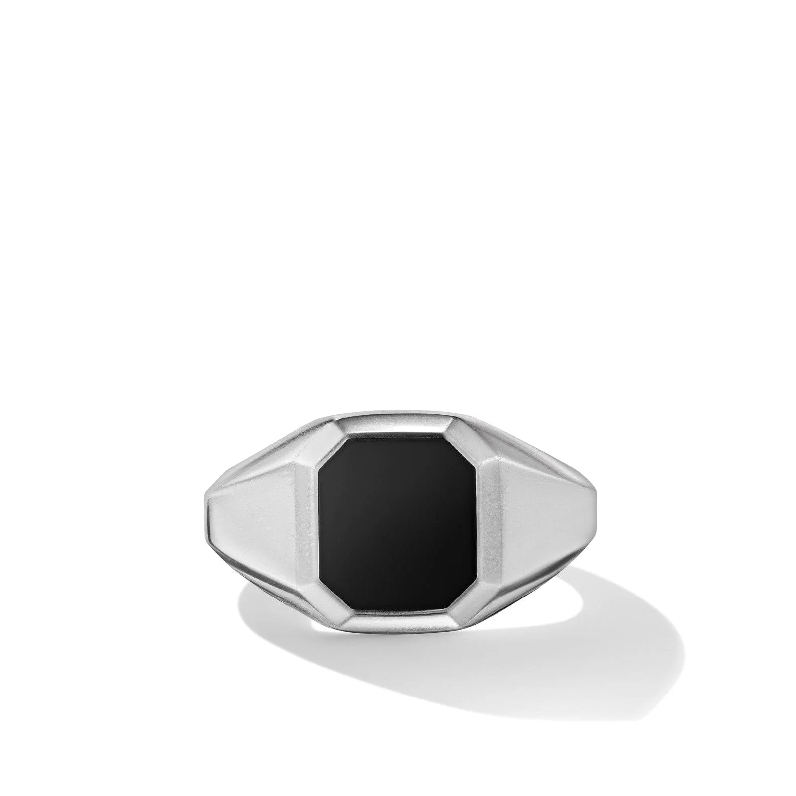 Streamline® Signet Ring in Sterling Silver with Black Onyx, 14mm - Image 3