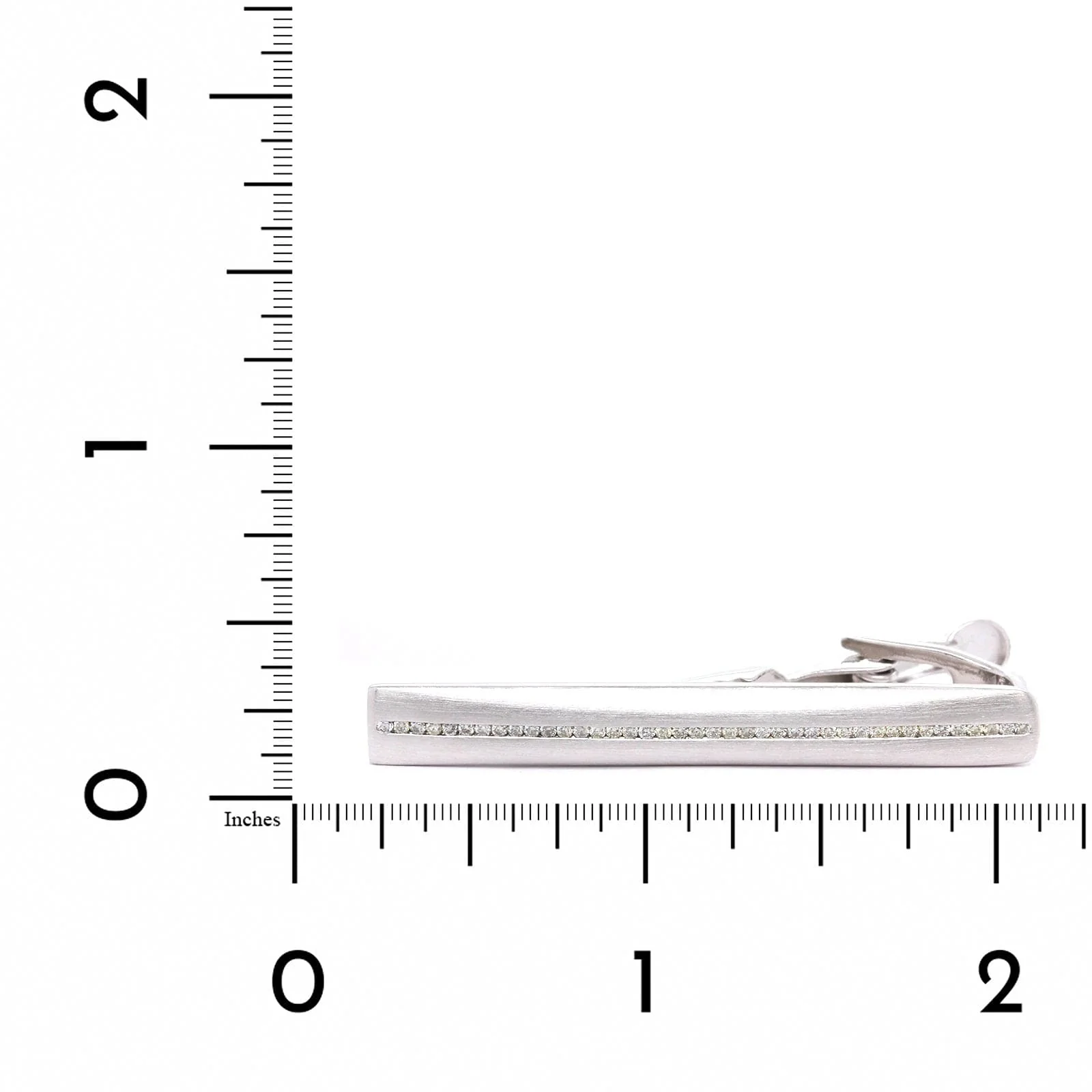 Sterling Silver Diamond Tie Bar - Image 4