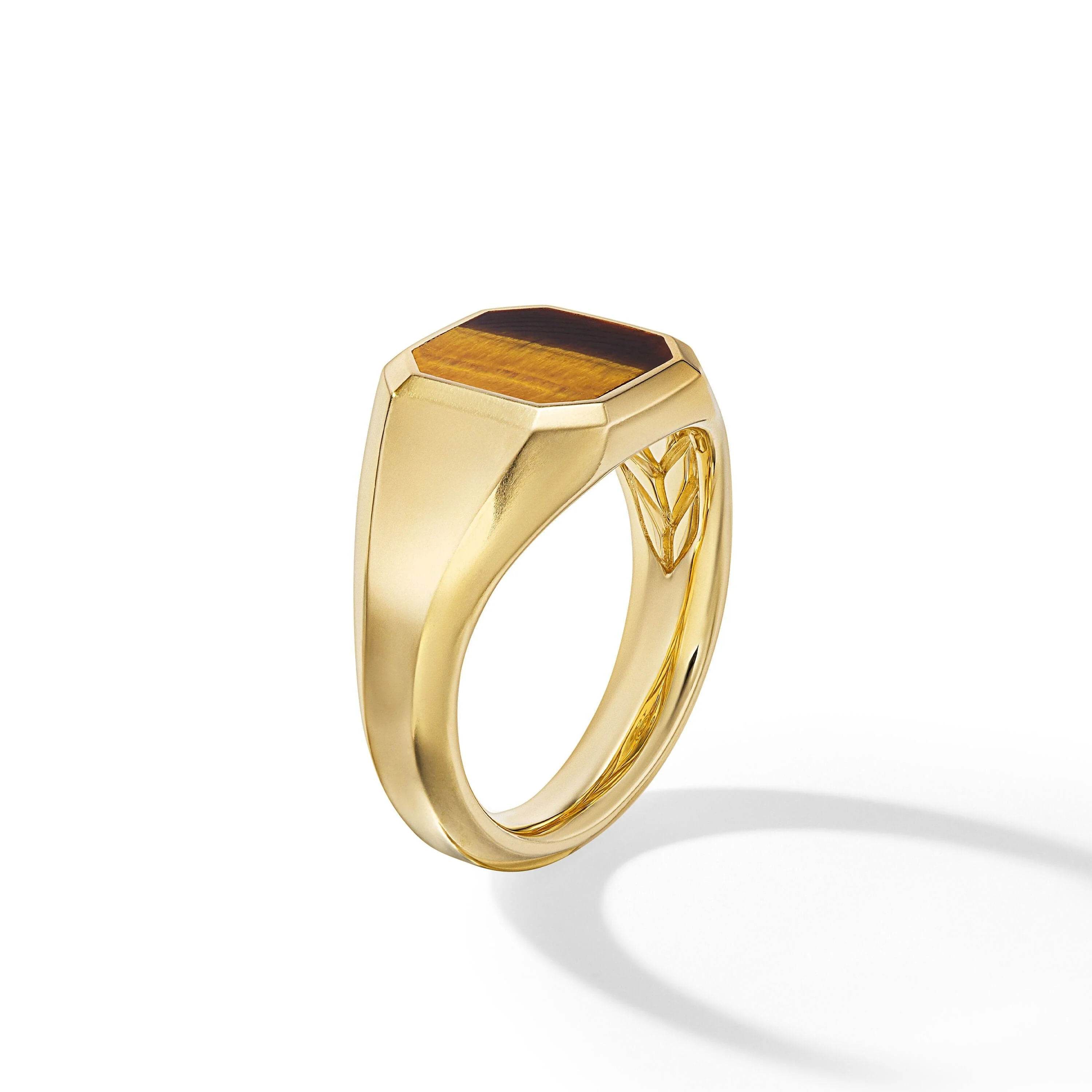 Streamline® Signet Ring in 18K Yellow Gold with Tiger's Eye - Image 2