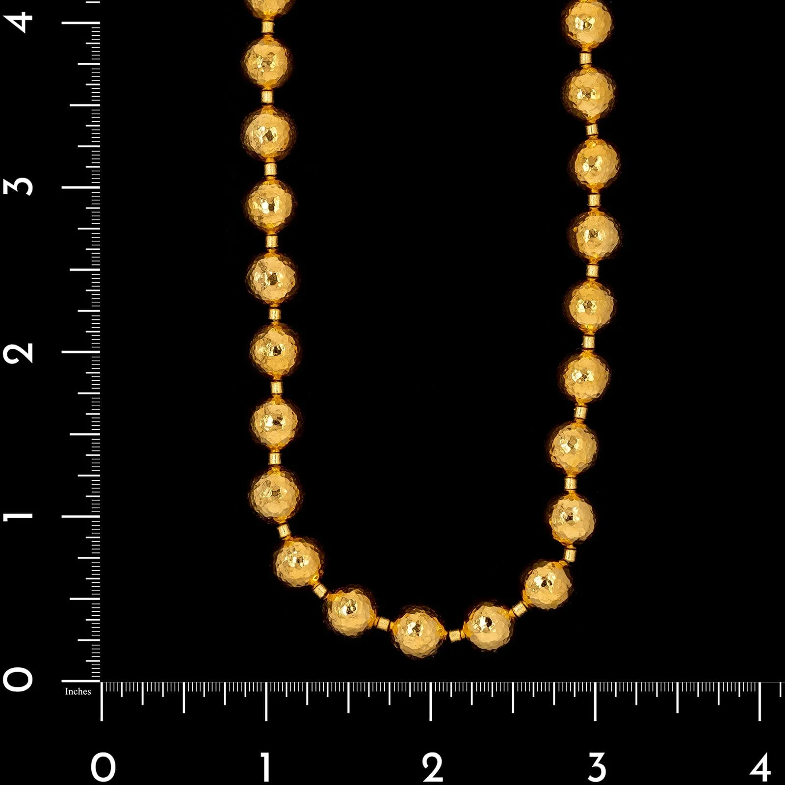 Gurhan 24K Yellow Spell Gold Estate Bead Necklace - Image 3