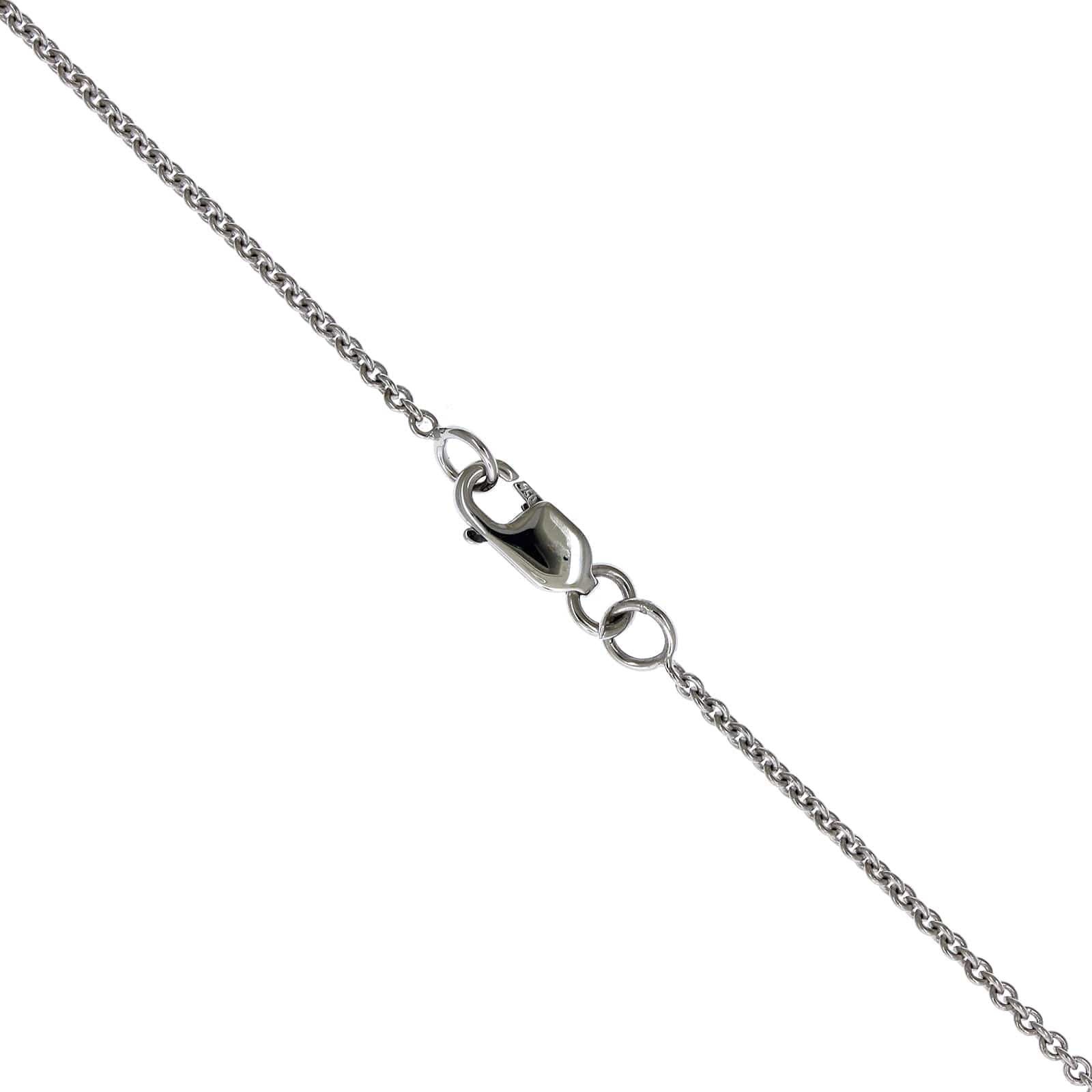 18K White Gold Heart Diamond Cluster Necklace - Image 3