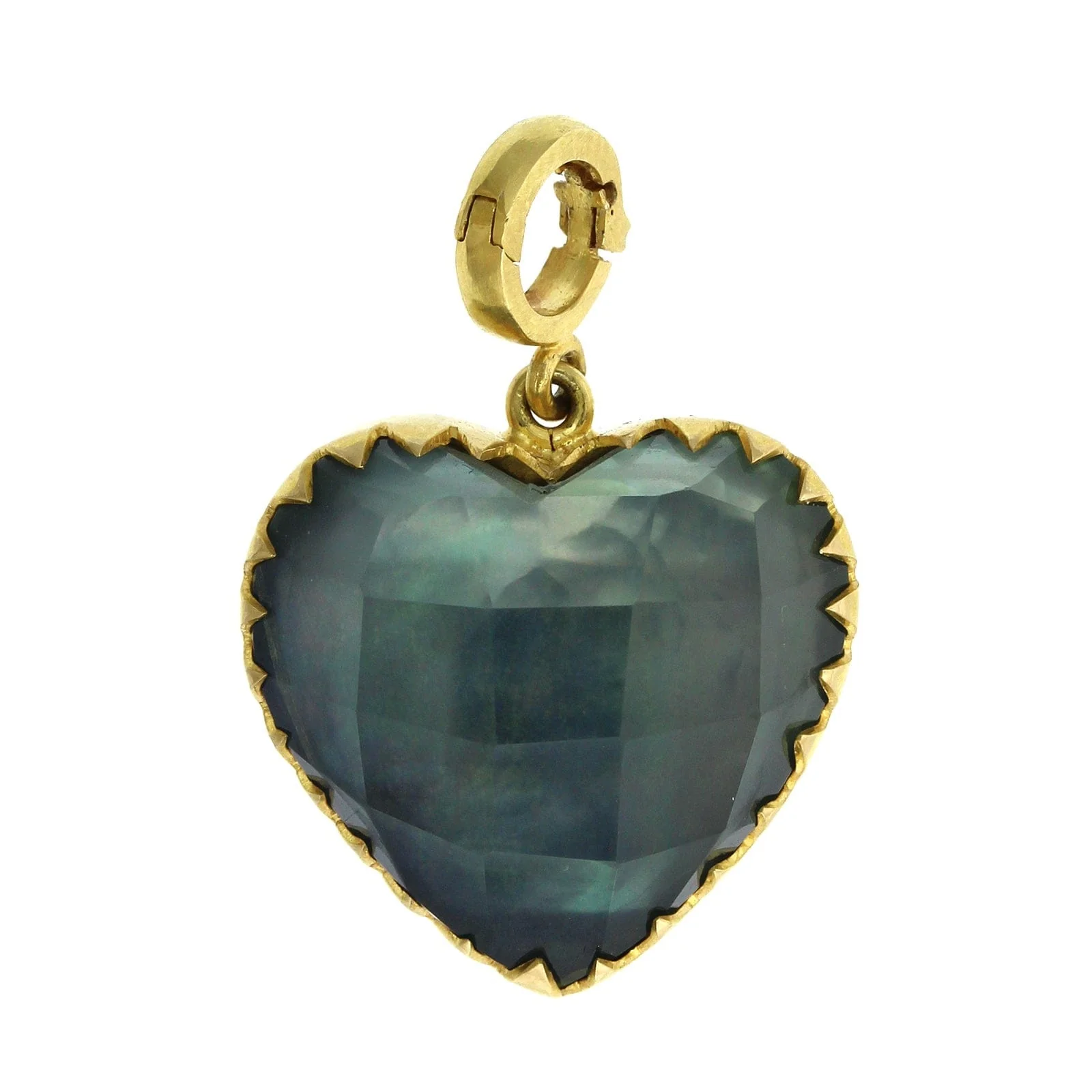 Christina Alexiou 14K Yellow Gold Labradorite Heart Charm