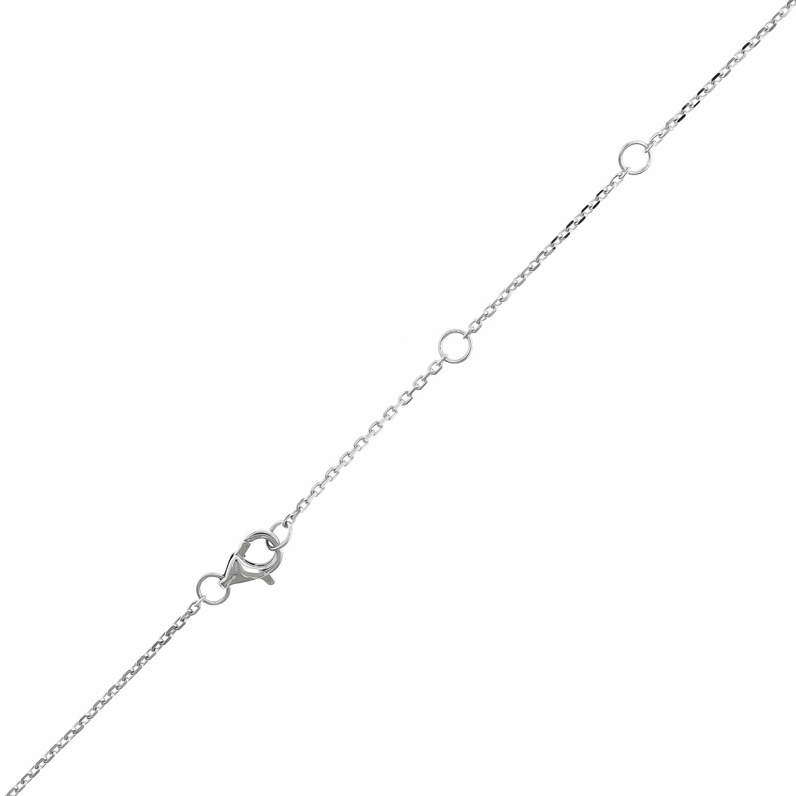 18K White Gold Diamond Heart Pendant Necklace - Image 3