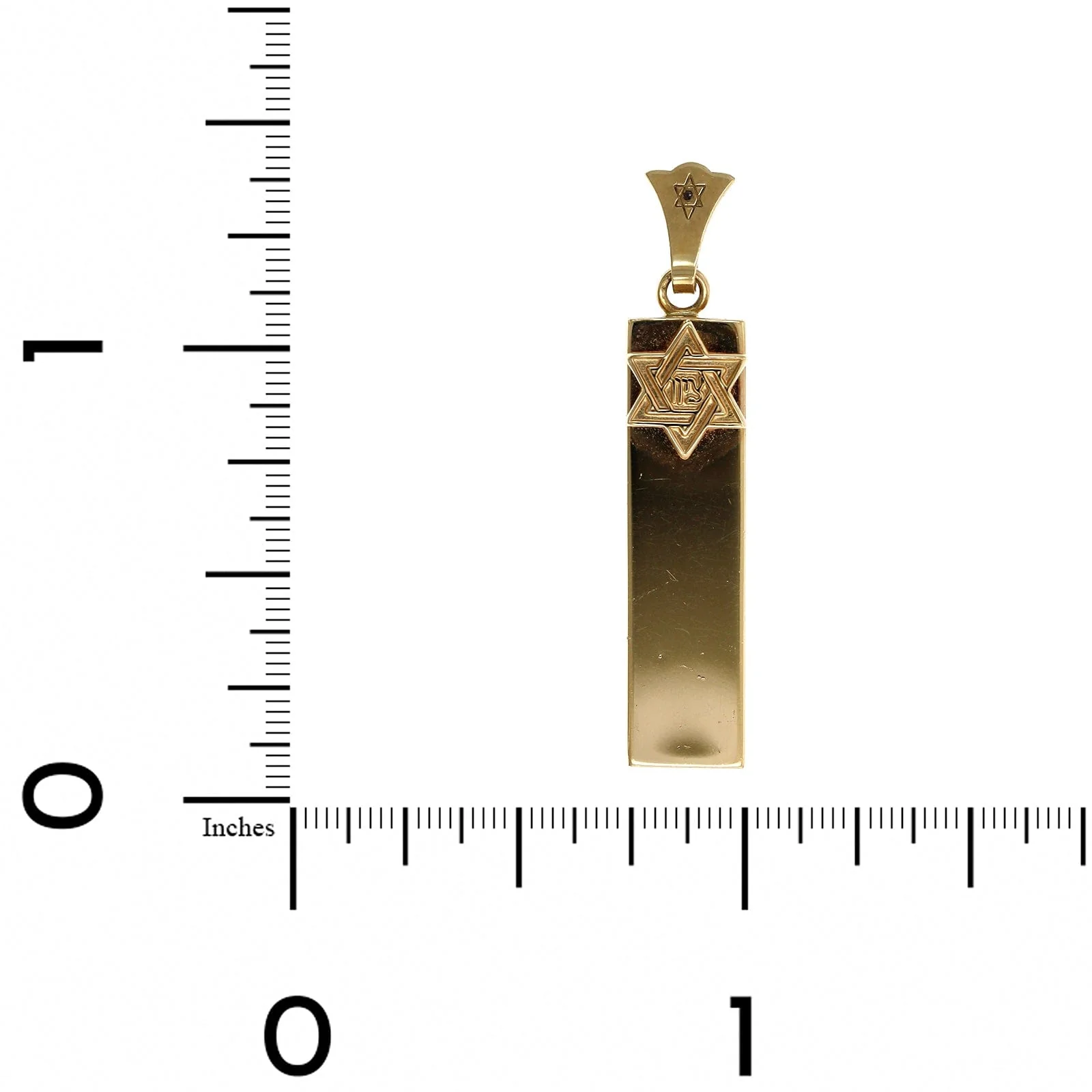 14K Yellow Gold Mezuzah Pendant - Image 3