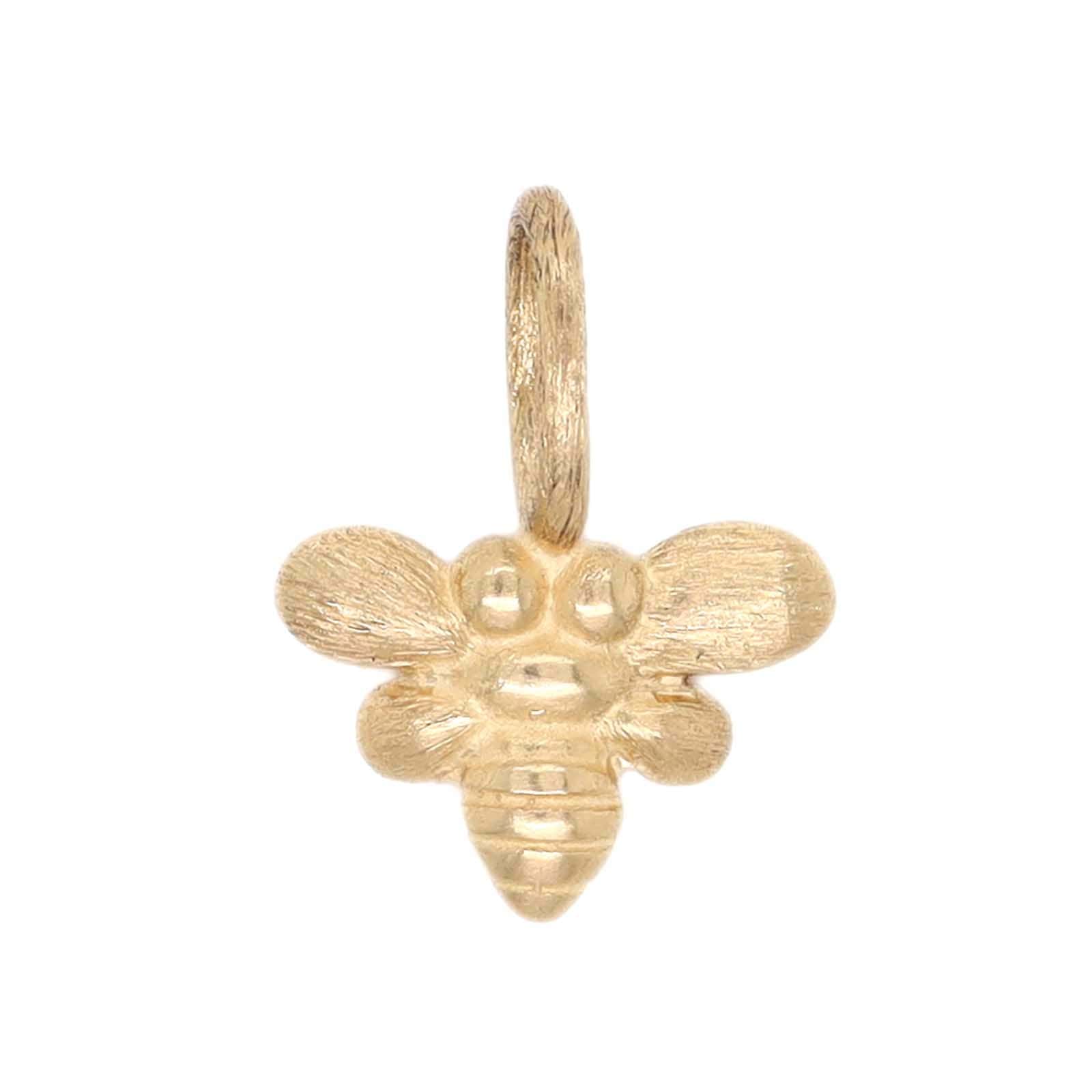 14K Yellow Gold Diamond Bee Charm - Image 2