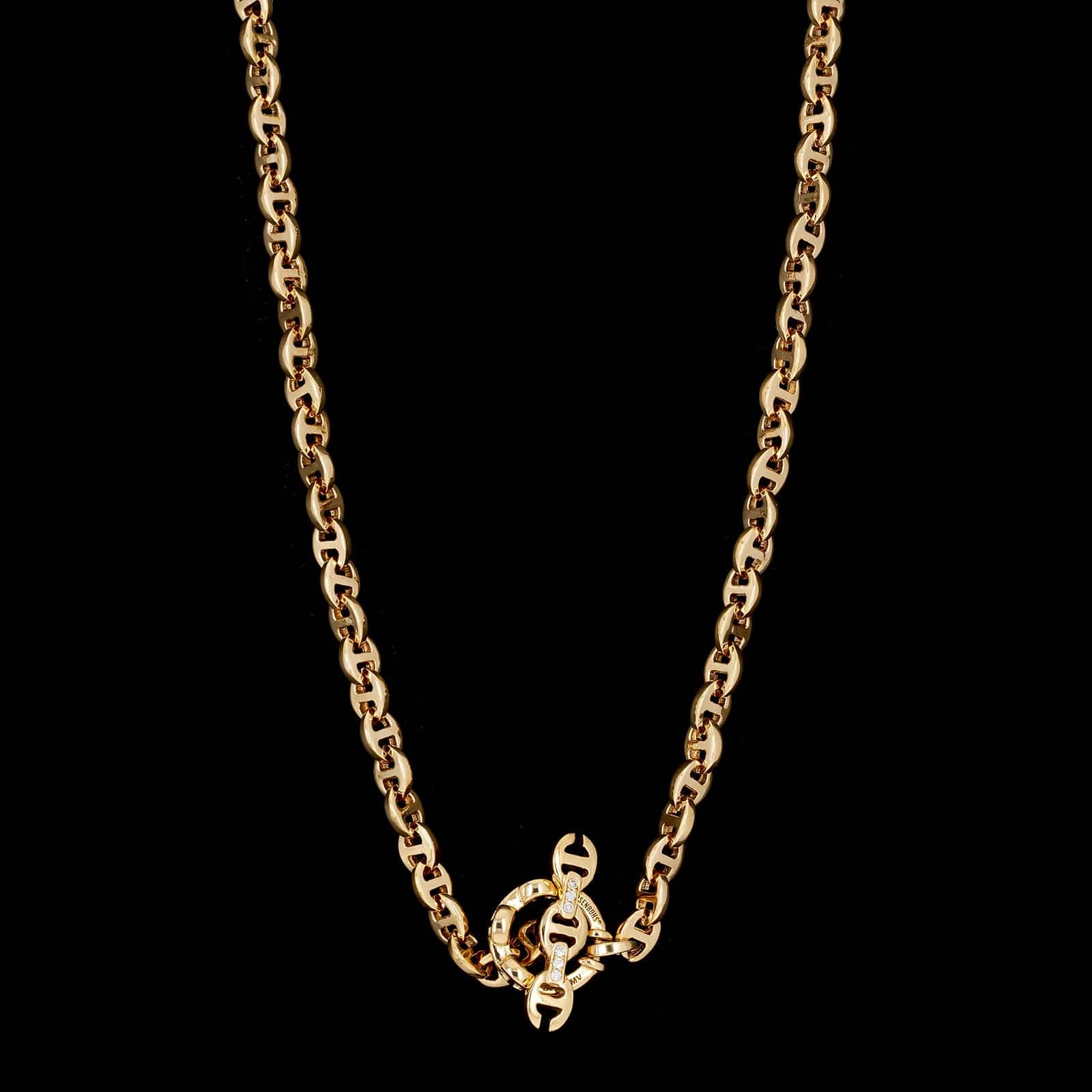 Hoorsenbuhs 18K Yellow Gold Estate Diamond Necklace - Image 2