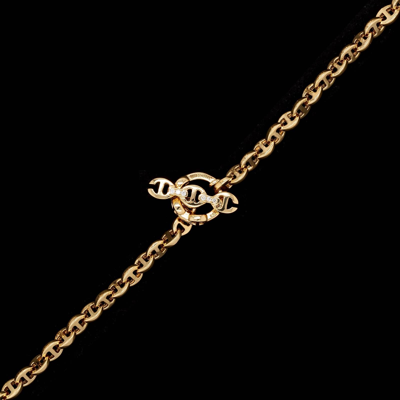 Hoorsenbuhs 18K Yellow Gold Estate Diamond Necklace - Image 3