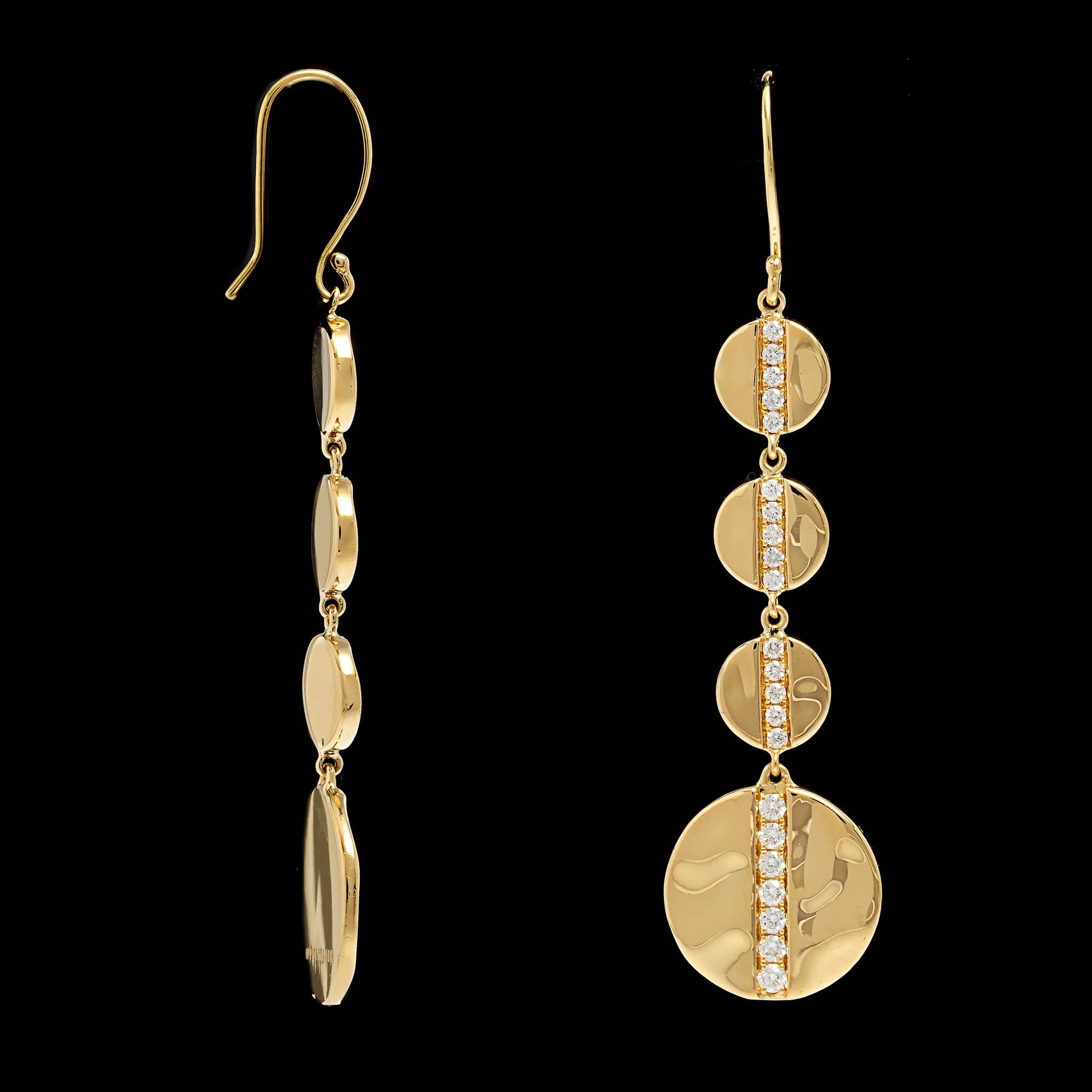 Ippolita 18K Yellow Gold Estate Diamond Senso Earrings