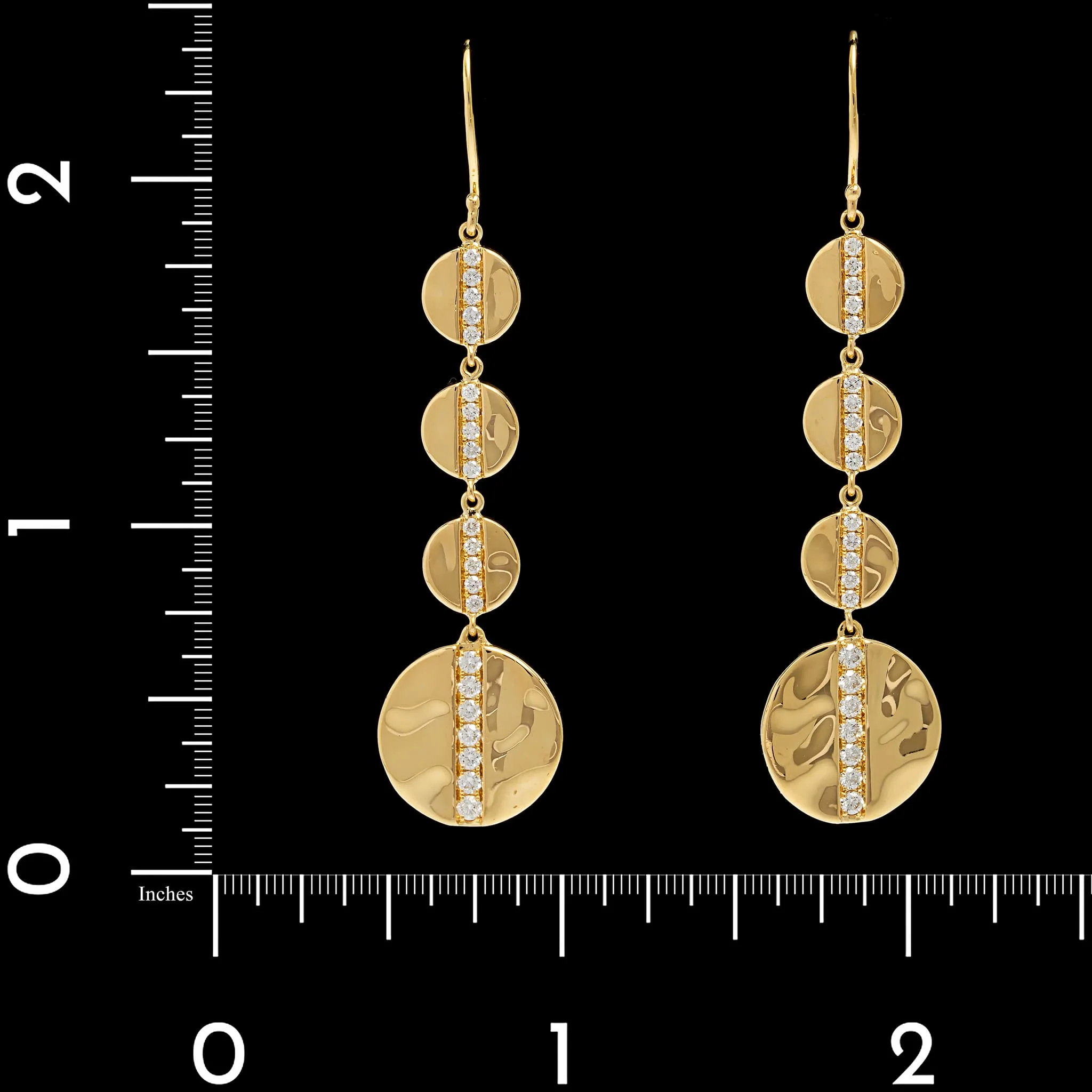 Ippolita 18K Yellow Gold Estate Diamond Senso Earrings - Image 2
