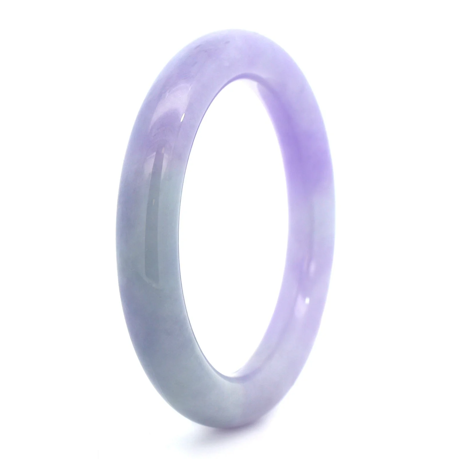 Green Lavender Jade Bangle Bracelet - Image 2