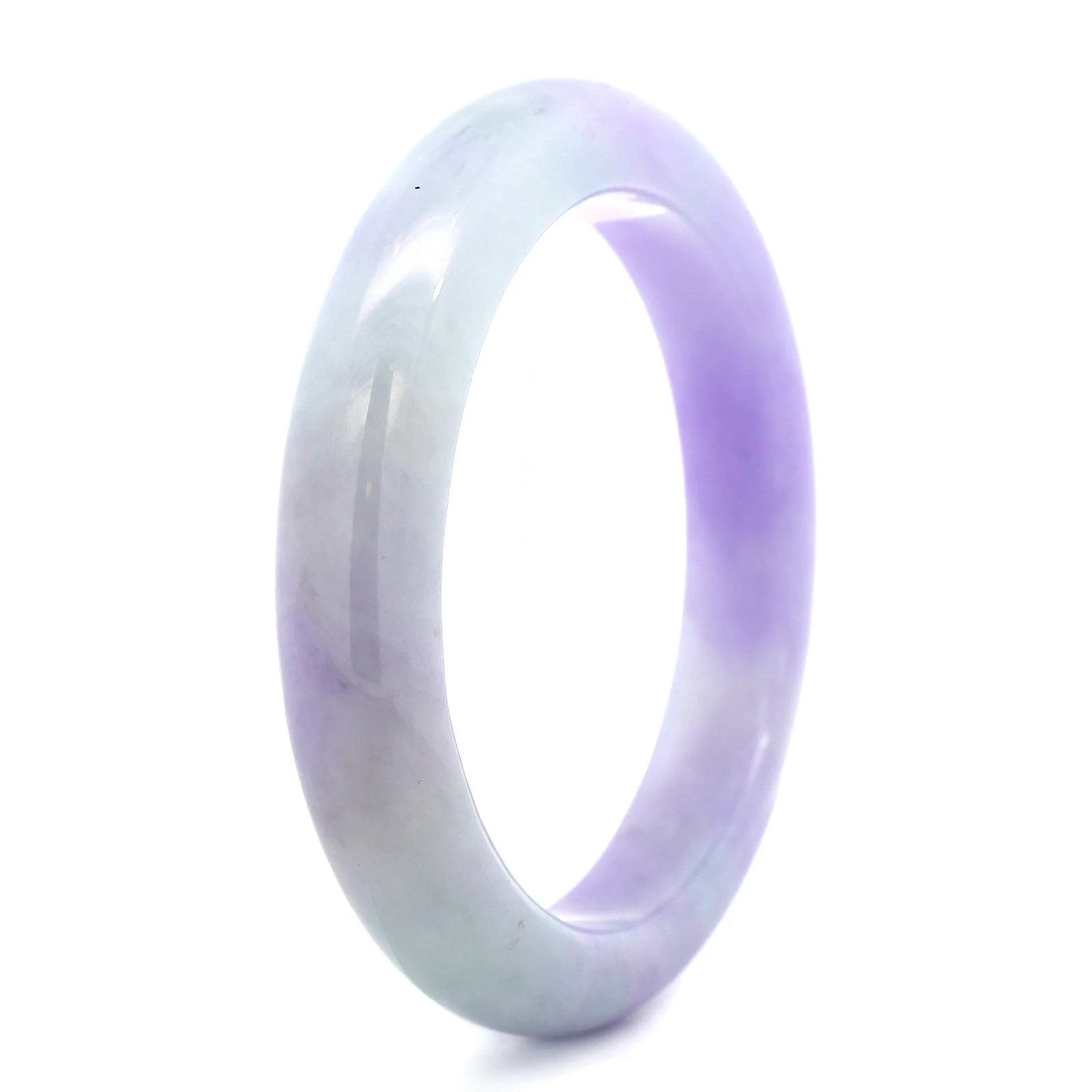 Green Lavender Jade Bangle Bracelet - Image 2