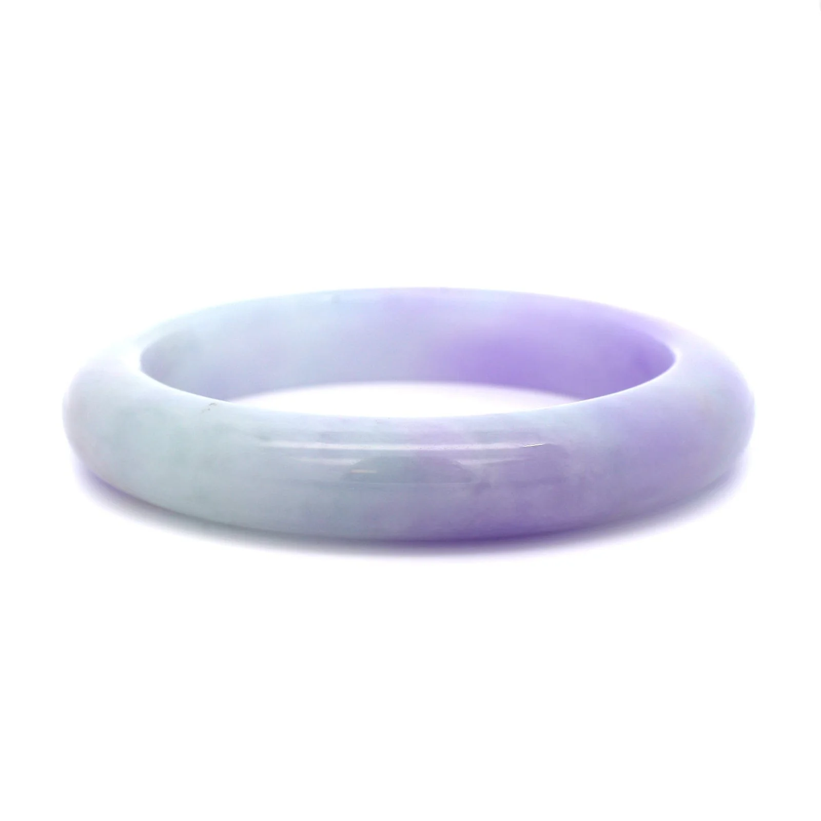 Green Lavender Jade Bangle Bracelet - Image 4