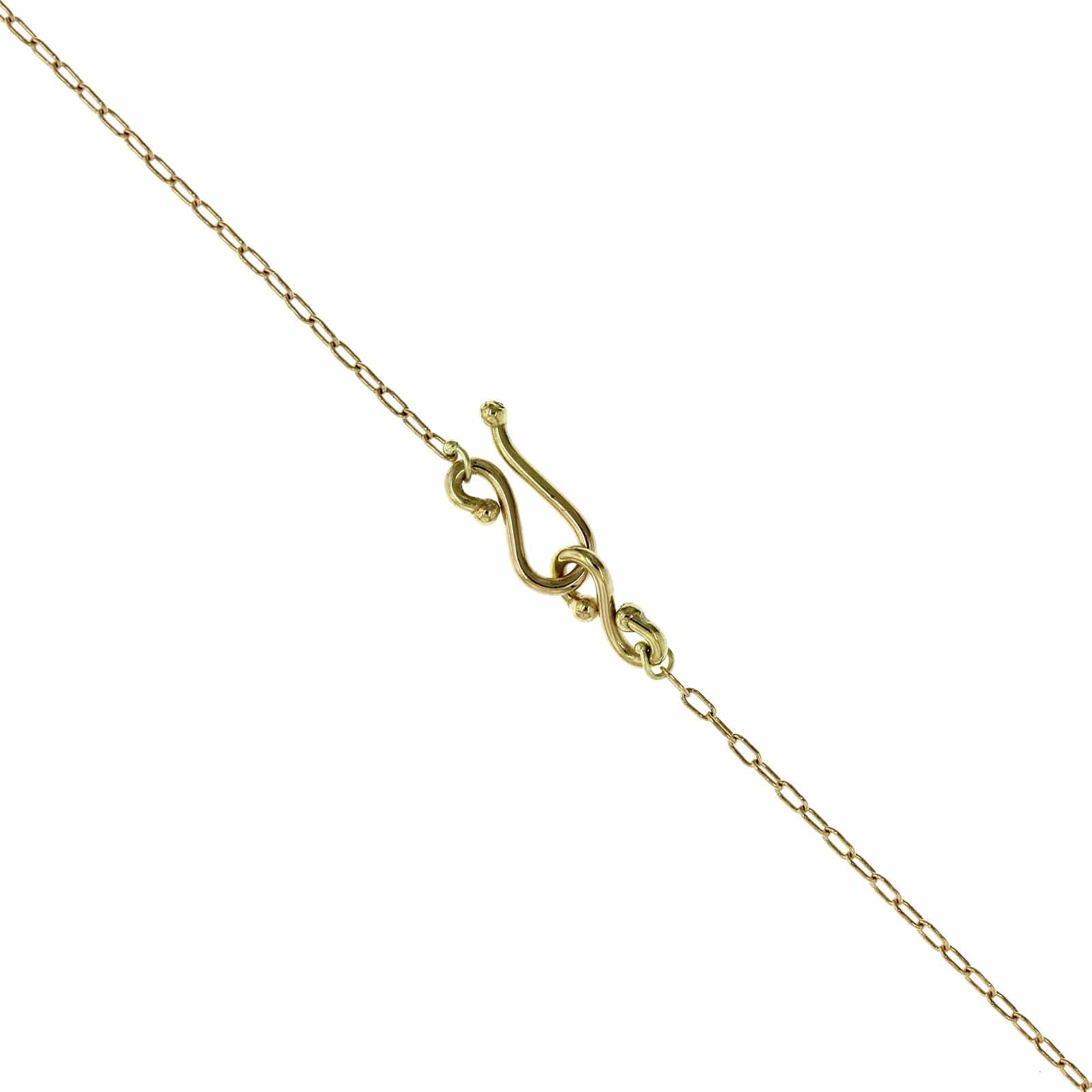 18K Yellow Gold Jade Choker Necklace - Image 2