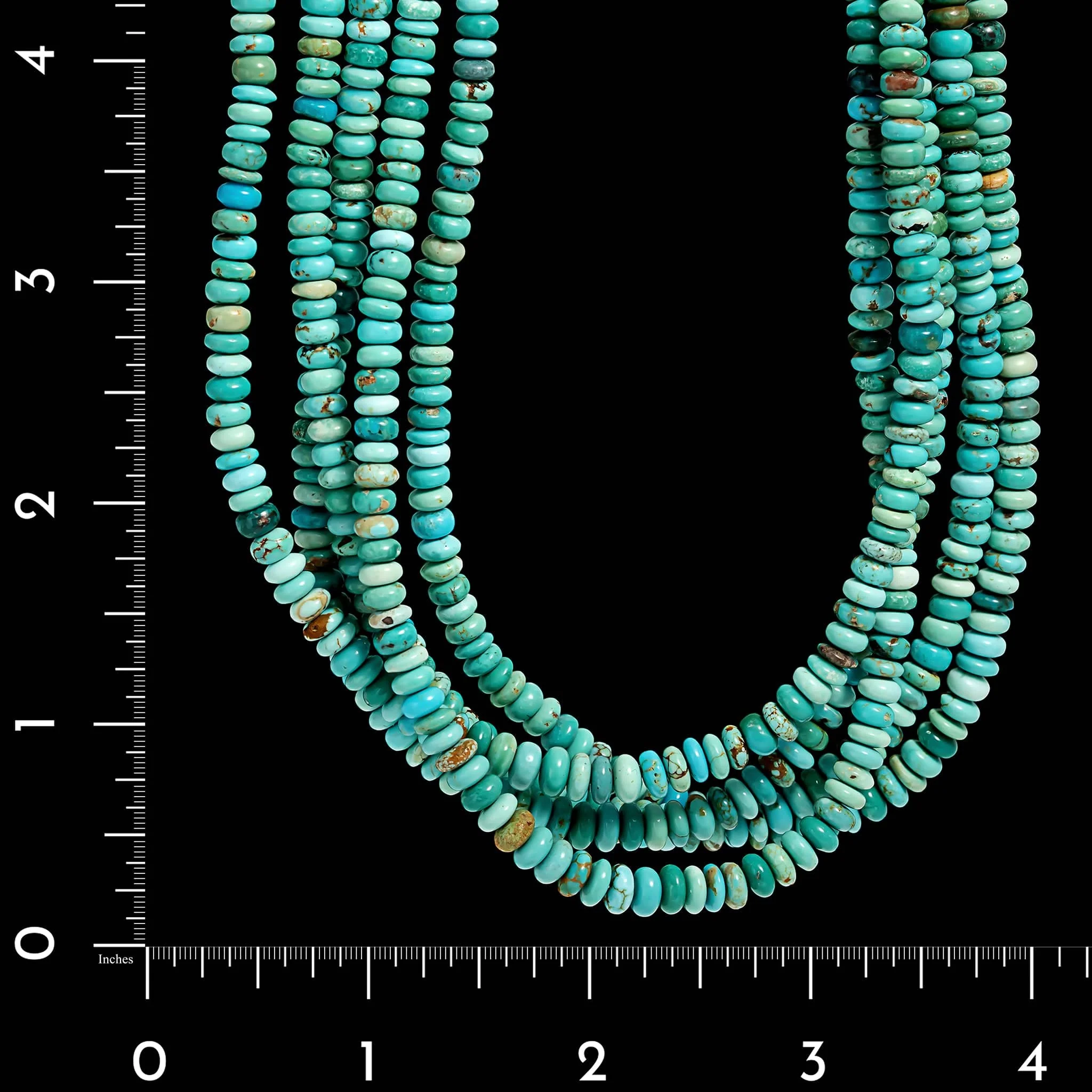 Jeff Lewis 18K Yellow Gold Estate Multi Strand Turquoise Bead Necklace - Image 3