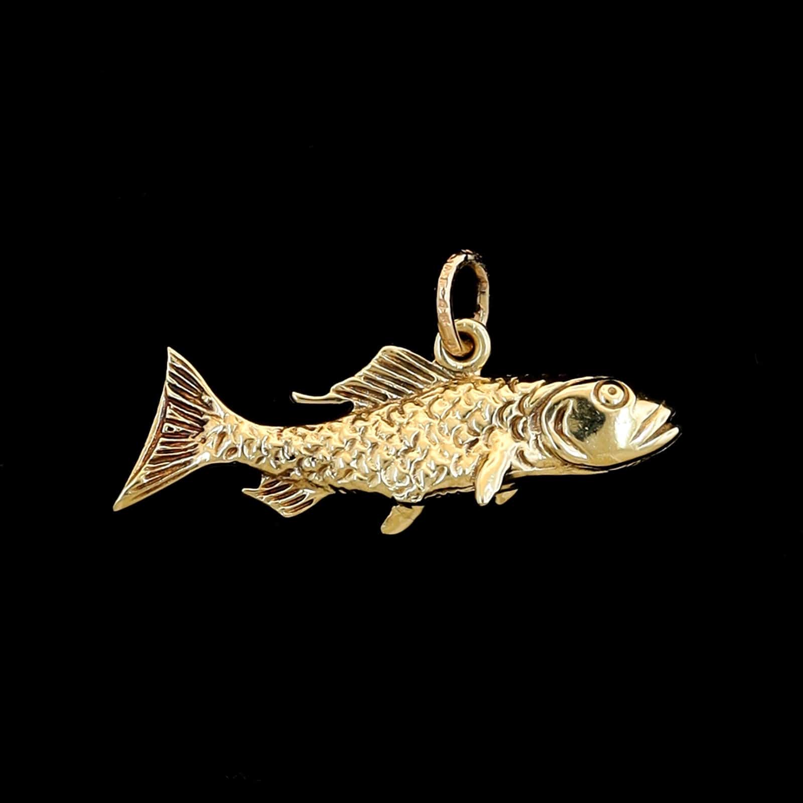 JMF 14K Yellow Gold Estate Fish Charm