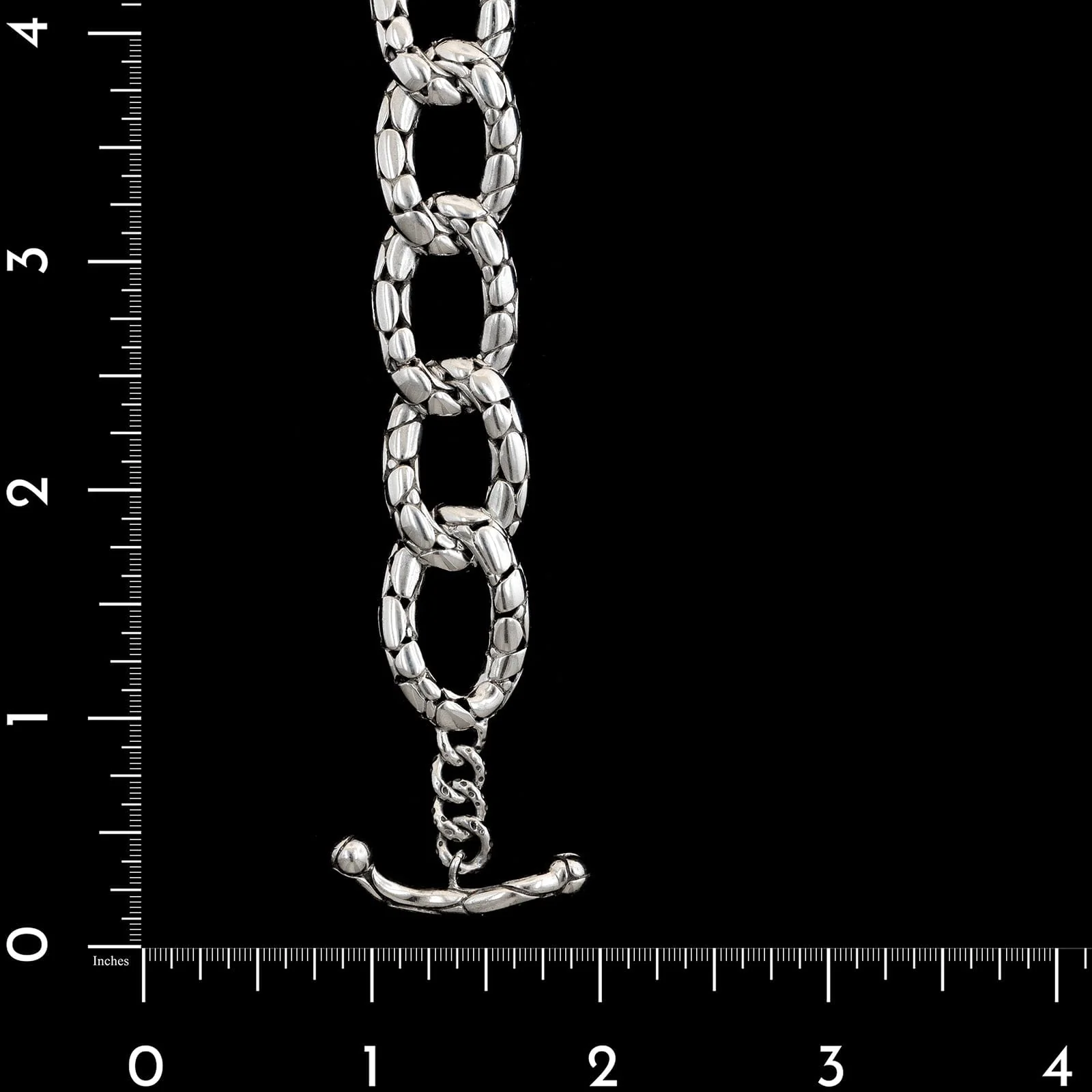 John Hardy Sterling Silver Estate Kali Flat Link Bracelet - Image 2