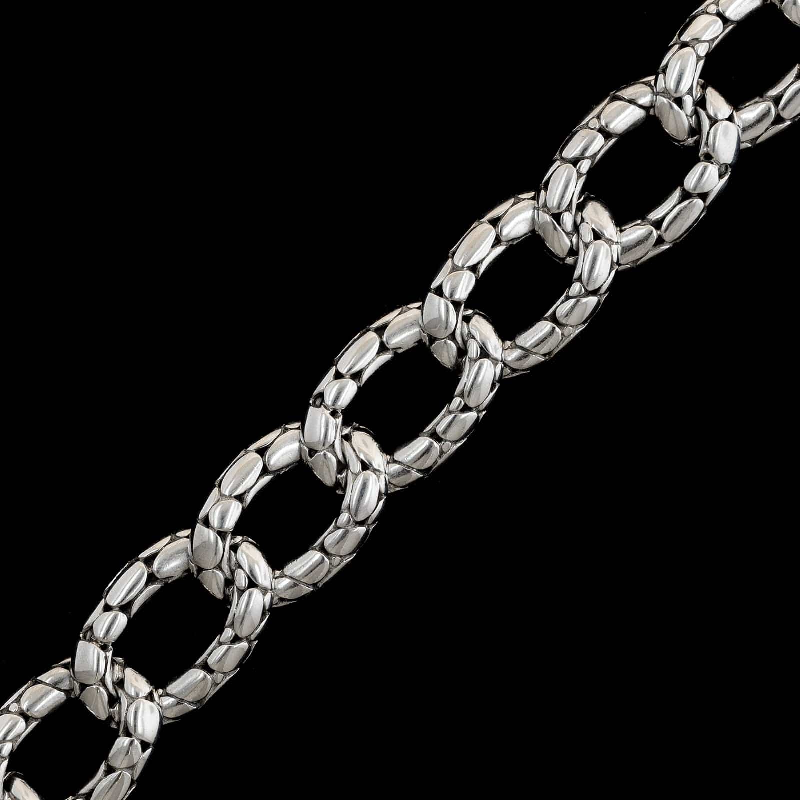 John Hardy Sterling Silver Estate Kali Flat Link Bracelet - Image 3
