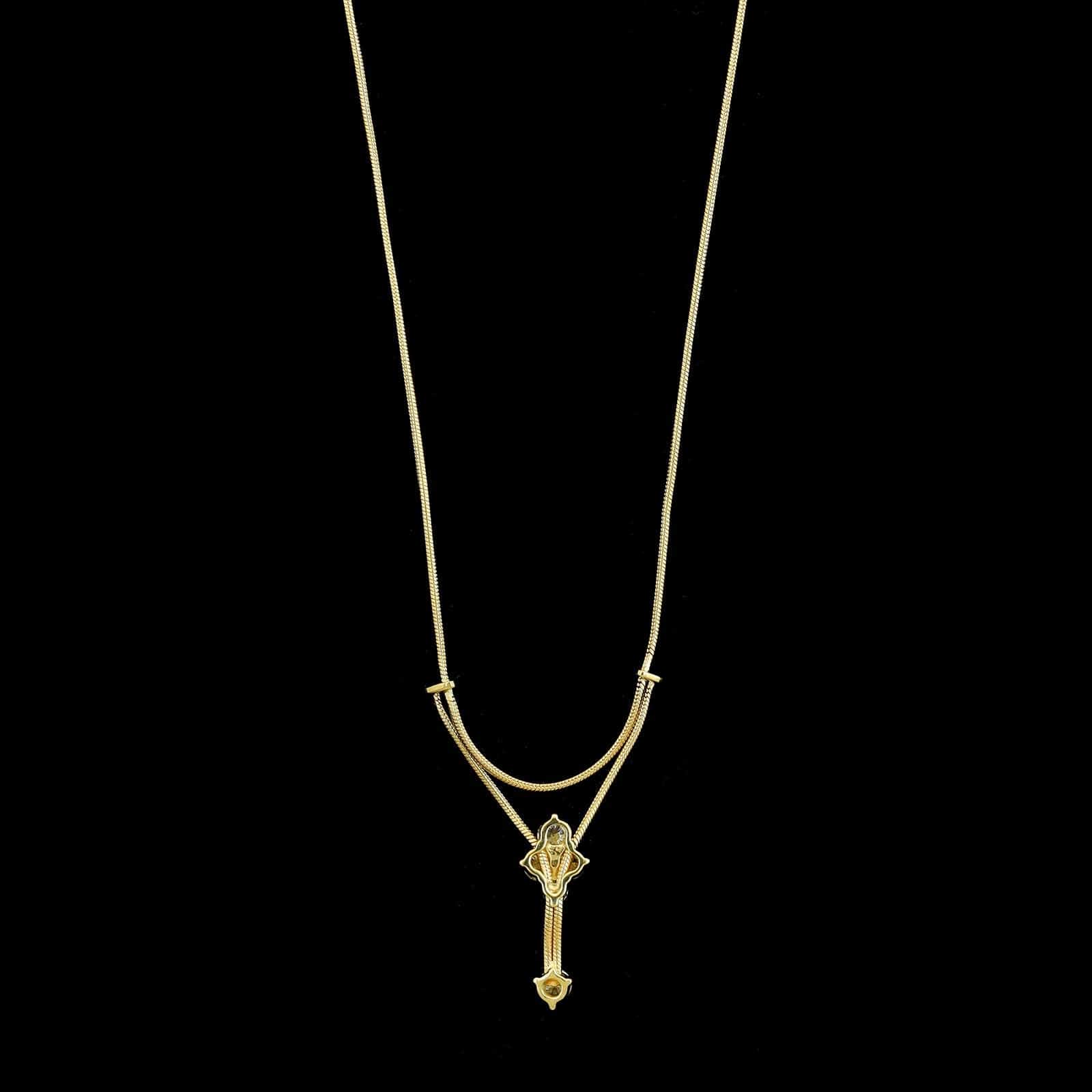 Jose Hess 18K Yellow Gold Estate Diamond Necklace - Image 2