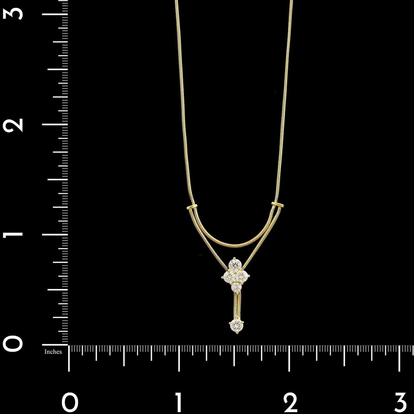 Jose Hess 18K Yellow Gold Estate Diamond Necklace - Image 4