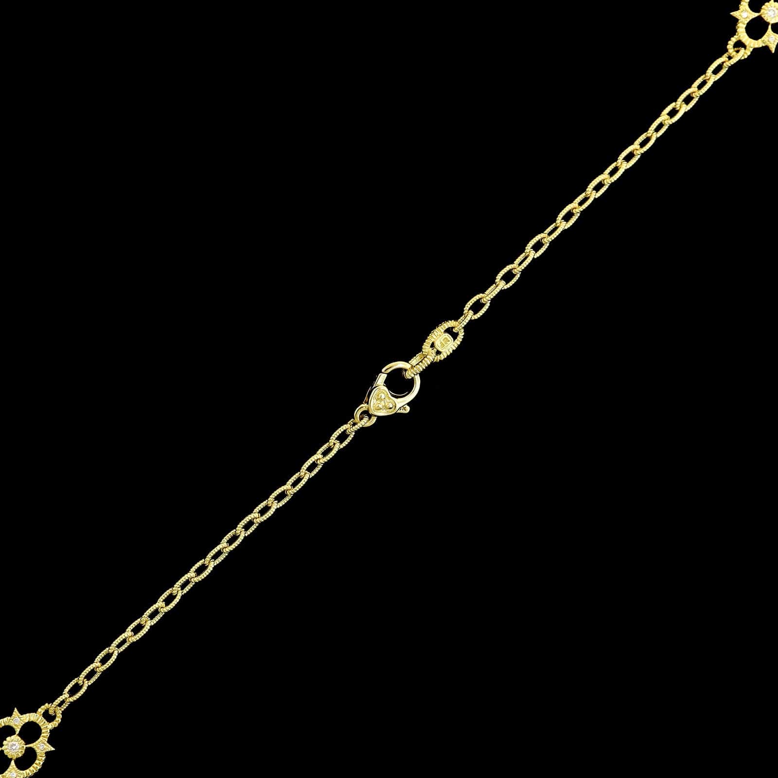 Judith Ripka 18K Yellow Gold Estate Diamond Necklace - Image 2