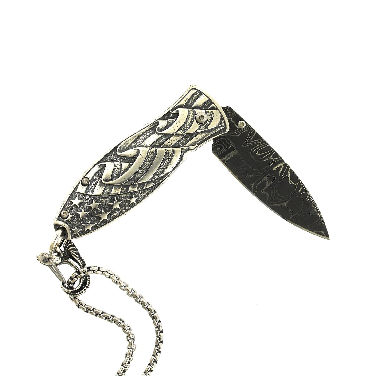 Damascus Steel Americana Sapphire Knife - Image 2