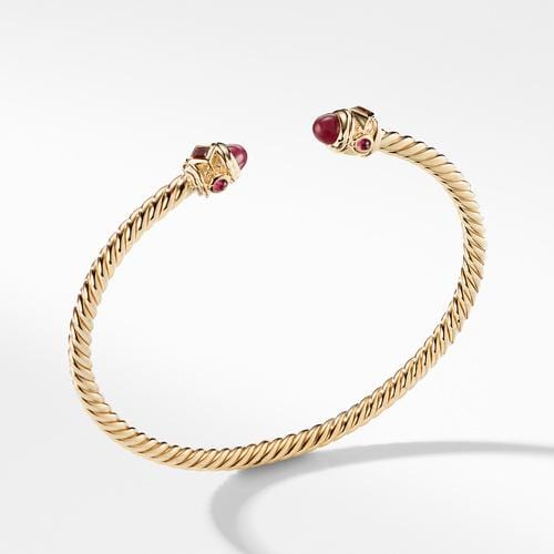 Renaissance Bracelet with Rubies in 18K Gold, 3.5mm - Image 4
