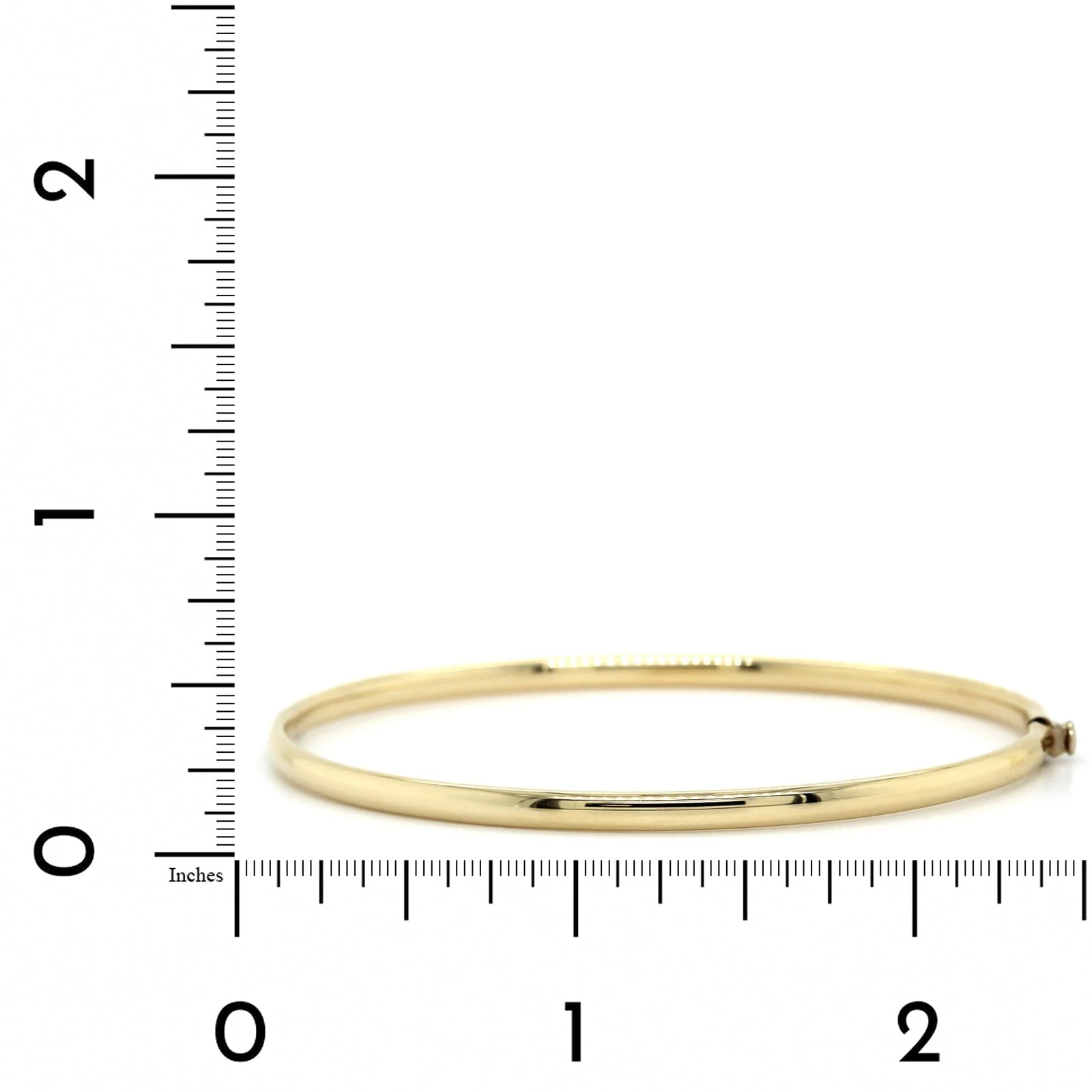 14K Yellow Gold Oval Hinged Bangle - Image 4