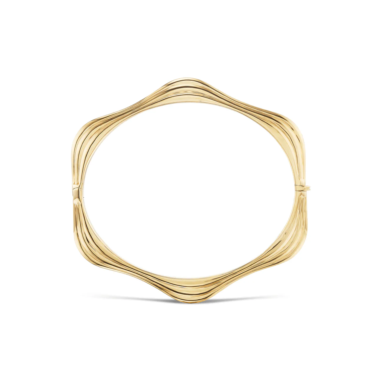 Sorellina 18K Yellow Gold Wave Bangle