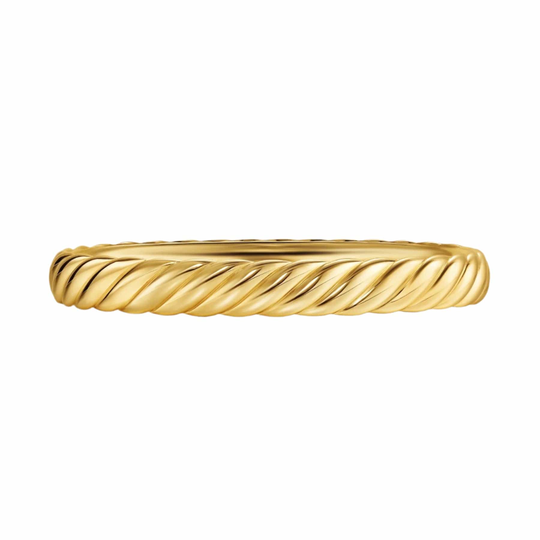 Sculpted Cable Bangle Bracelet 18K Yellow Gold, 8mm