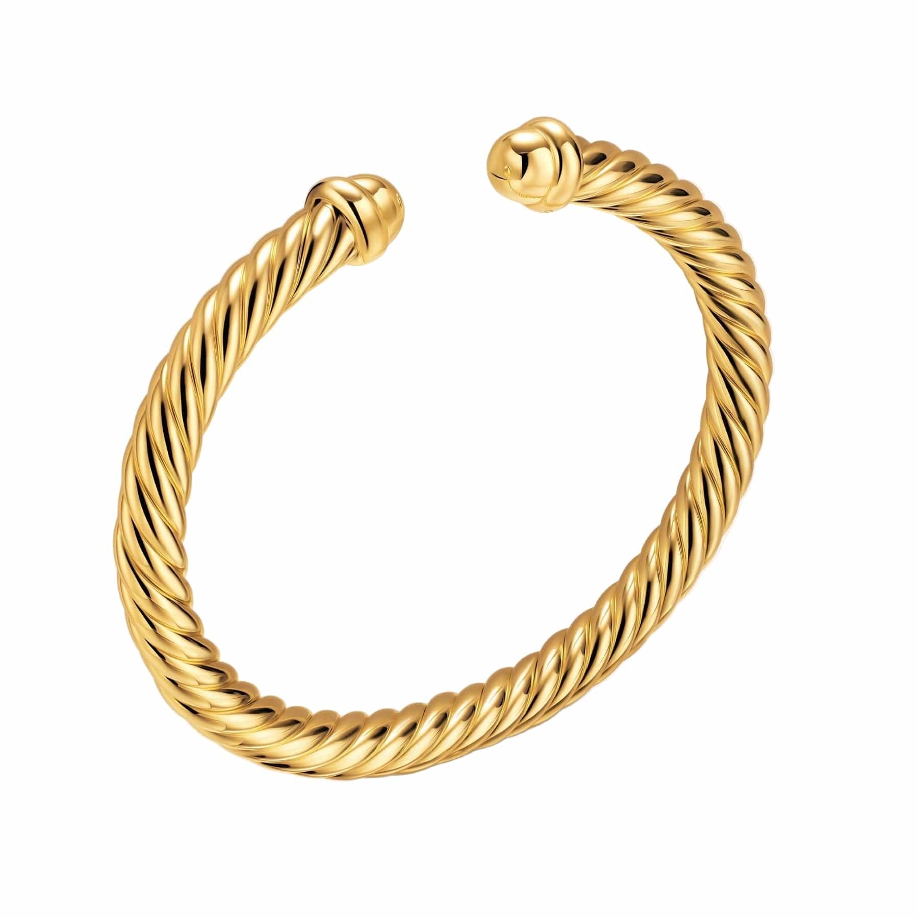 Cablespira® Flex Bracelet 18K Yellow Gold, 6mm - Image 2