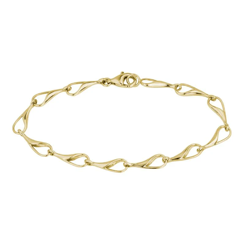 14K Yellow Gold Needle Eye Link Bracelet